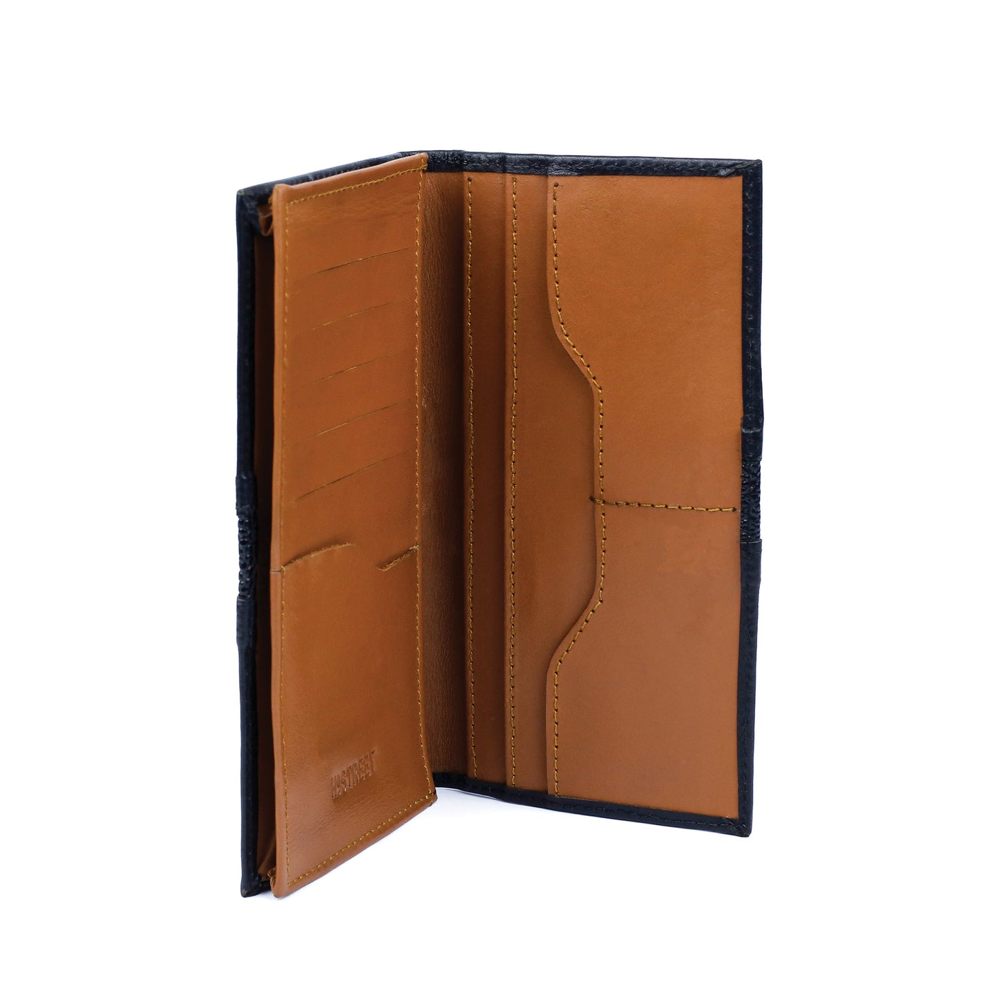 BLACK LEATHER LONG WALLET