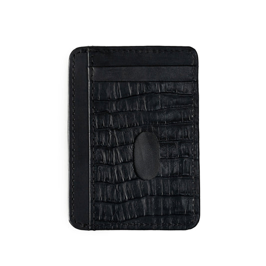 BLACK TEXTURED SMART WALLET