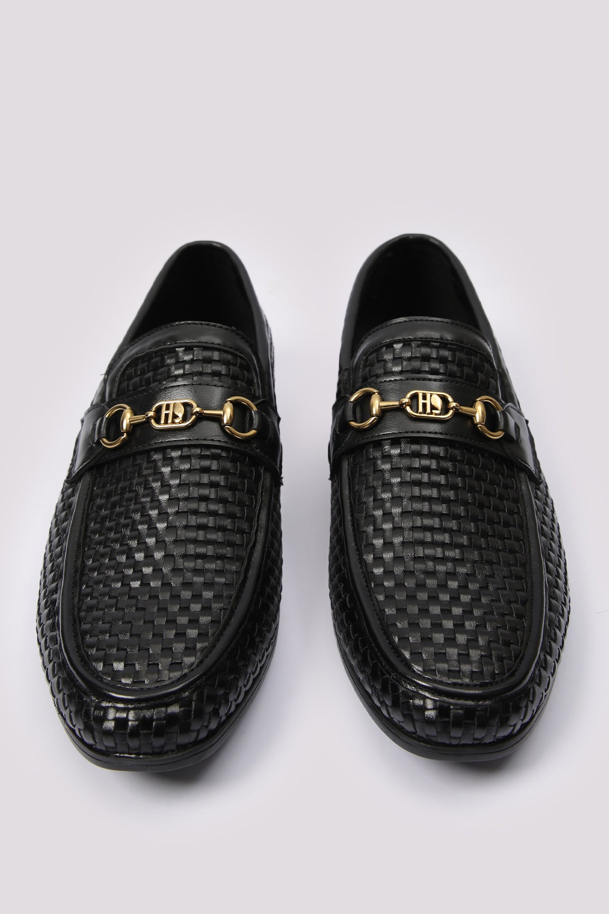 BLACK BRAIDED SNAFFLE LOAFER