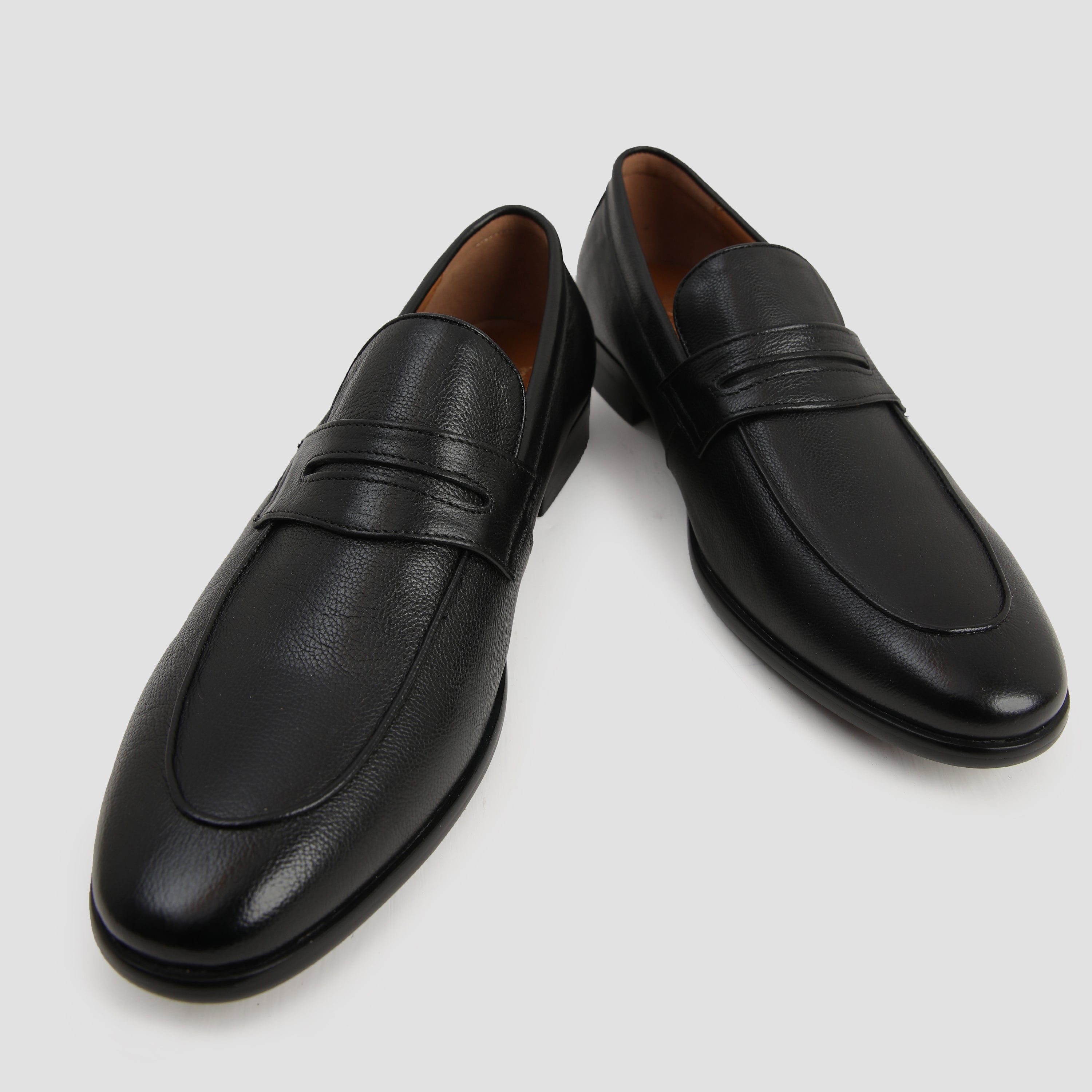 BLACK MILT LEATHER LOAFER