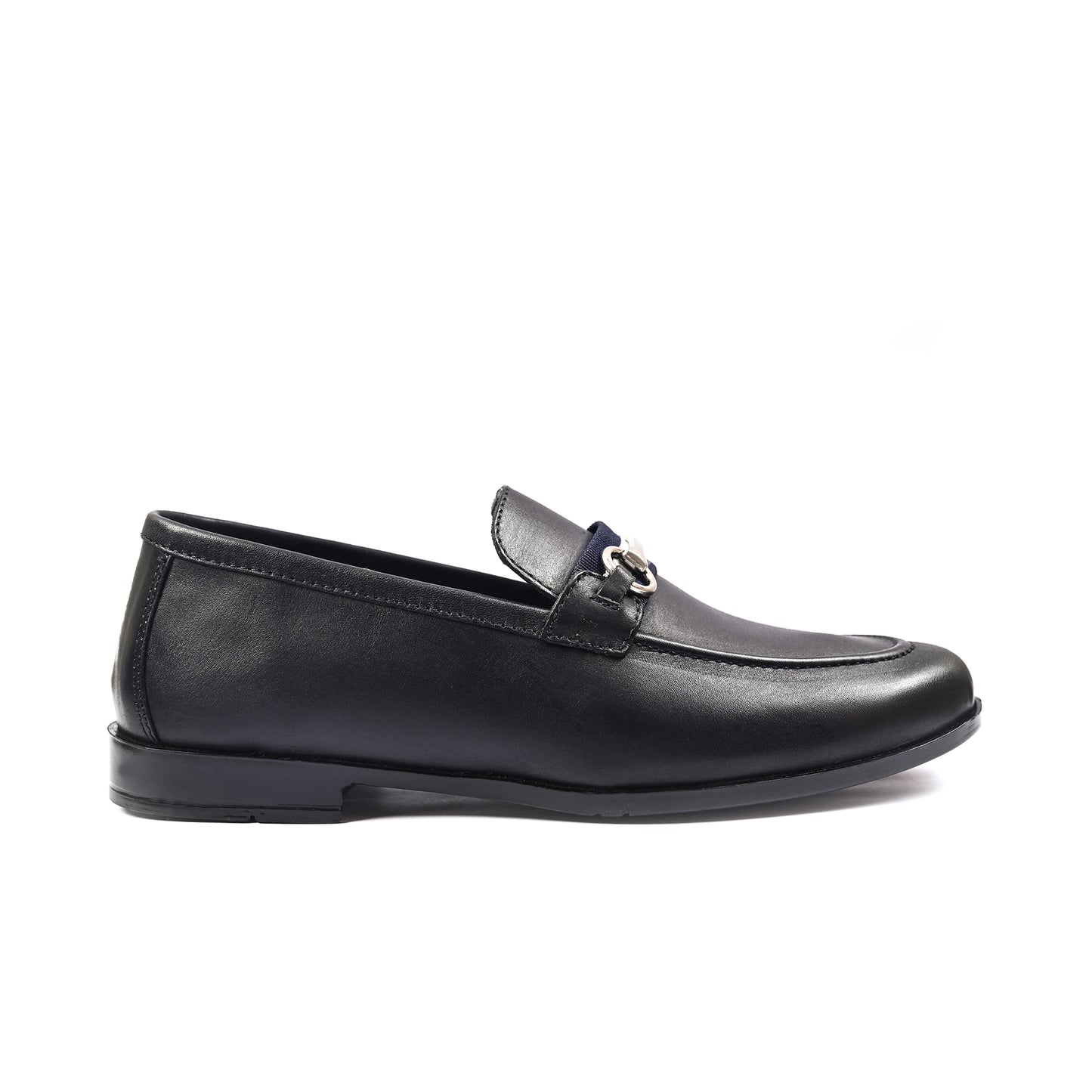 NAVY ANILINE LEATHER SHOES