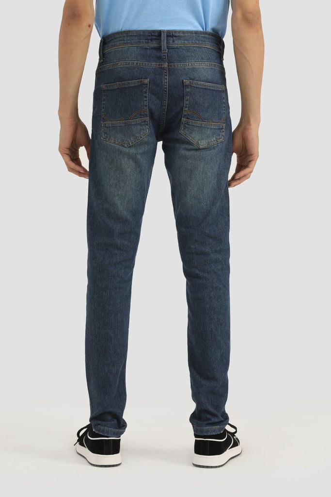 BLUE FADED SLIM FIT JEANS