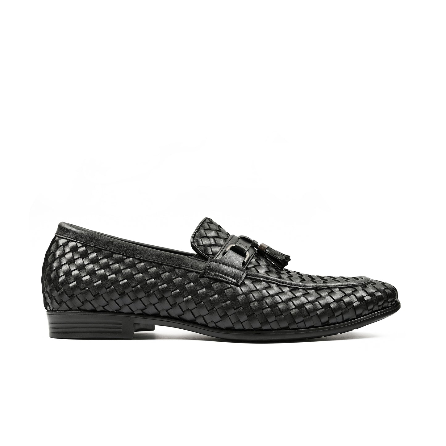 BLACK BRAIDED SHOES