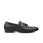 BLACK BRAIDED SHOES
