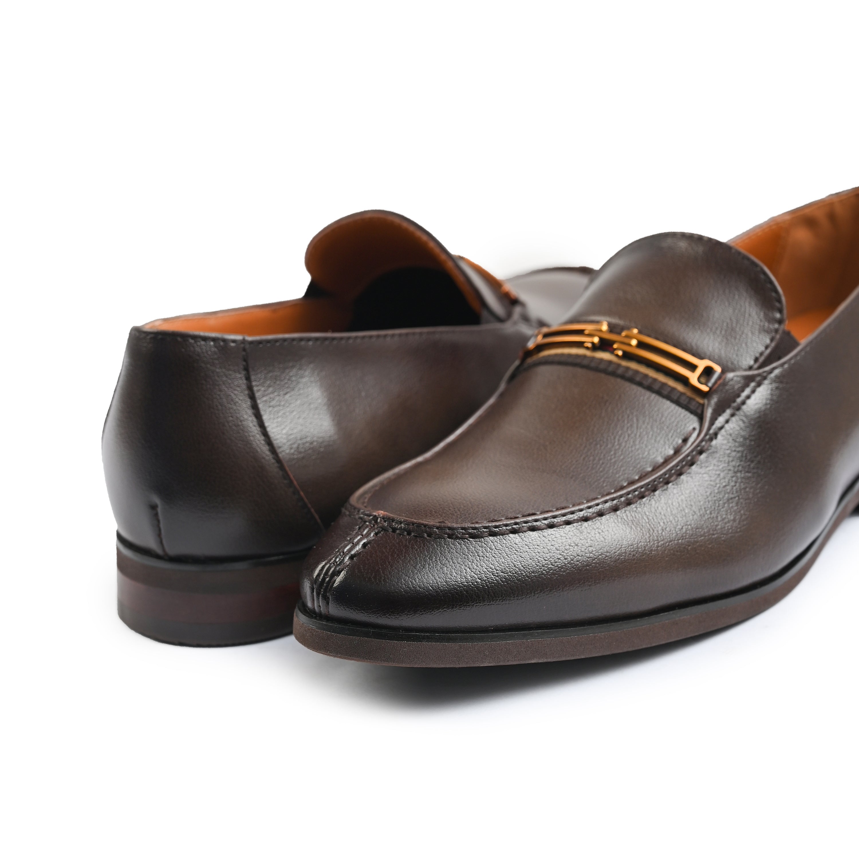 BROWN PEBBLE GRAIN SHOES