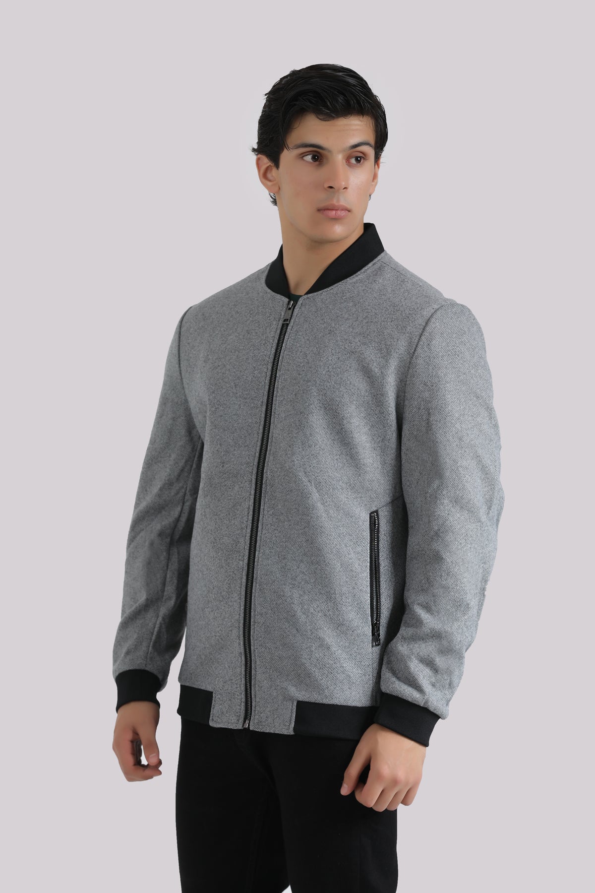 GREY WOOL BLEND JACKET