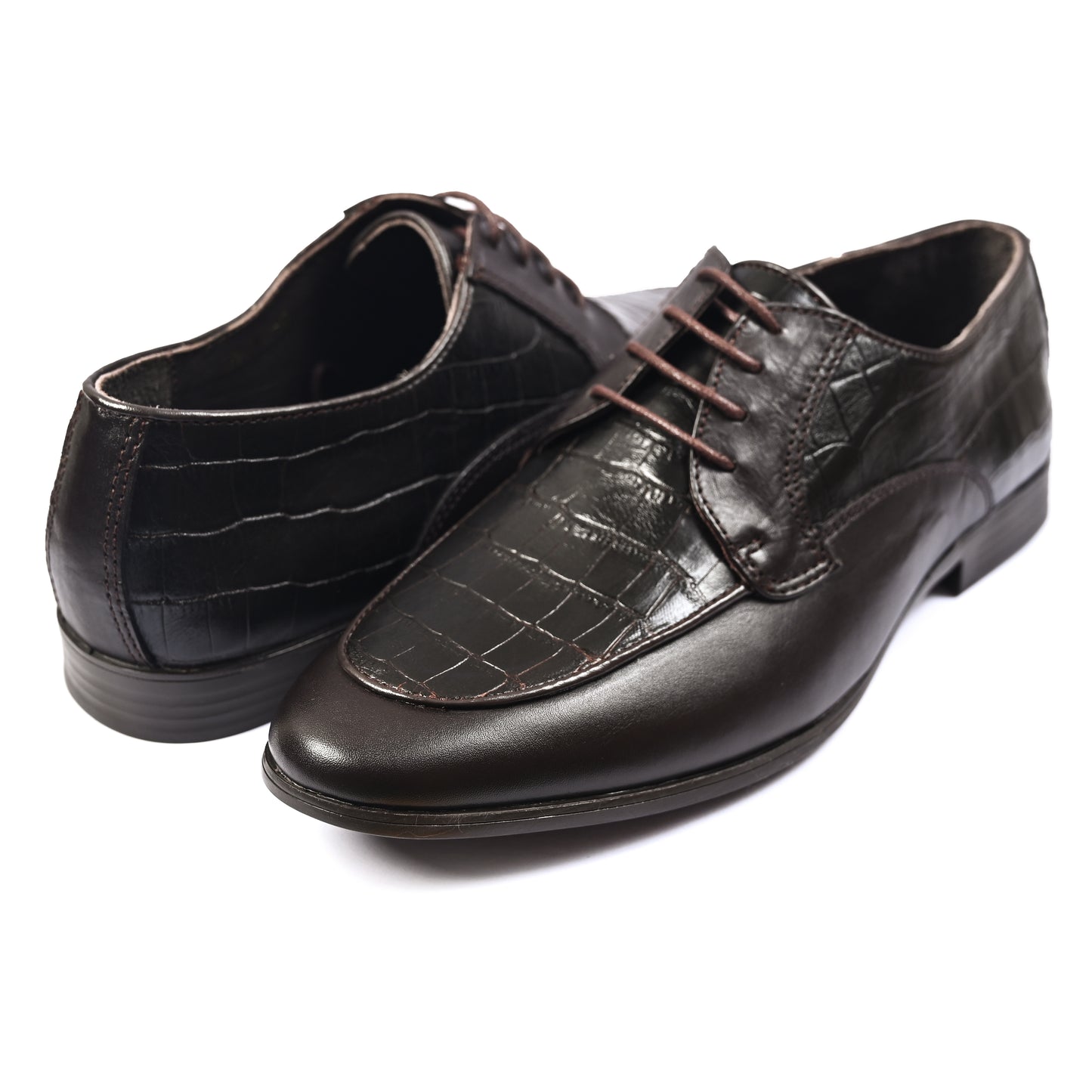 SPLIT LEATHER LACE UP SHOES