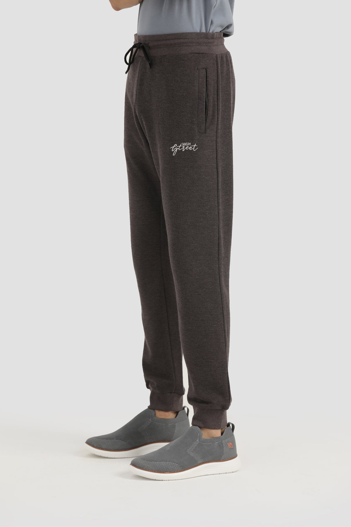 CHARCOAL KNIT TROUSER