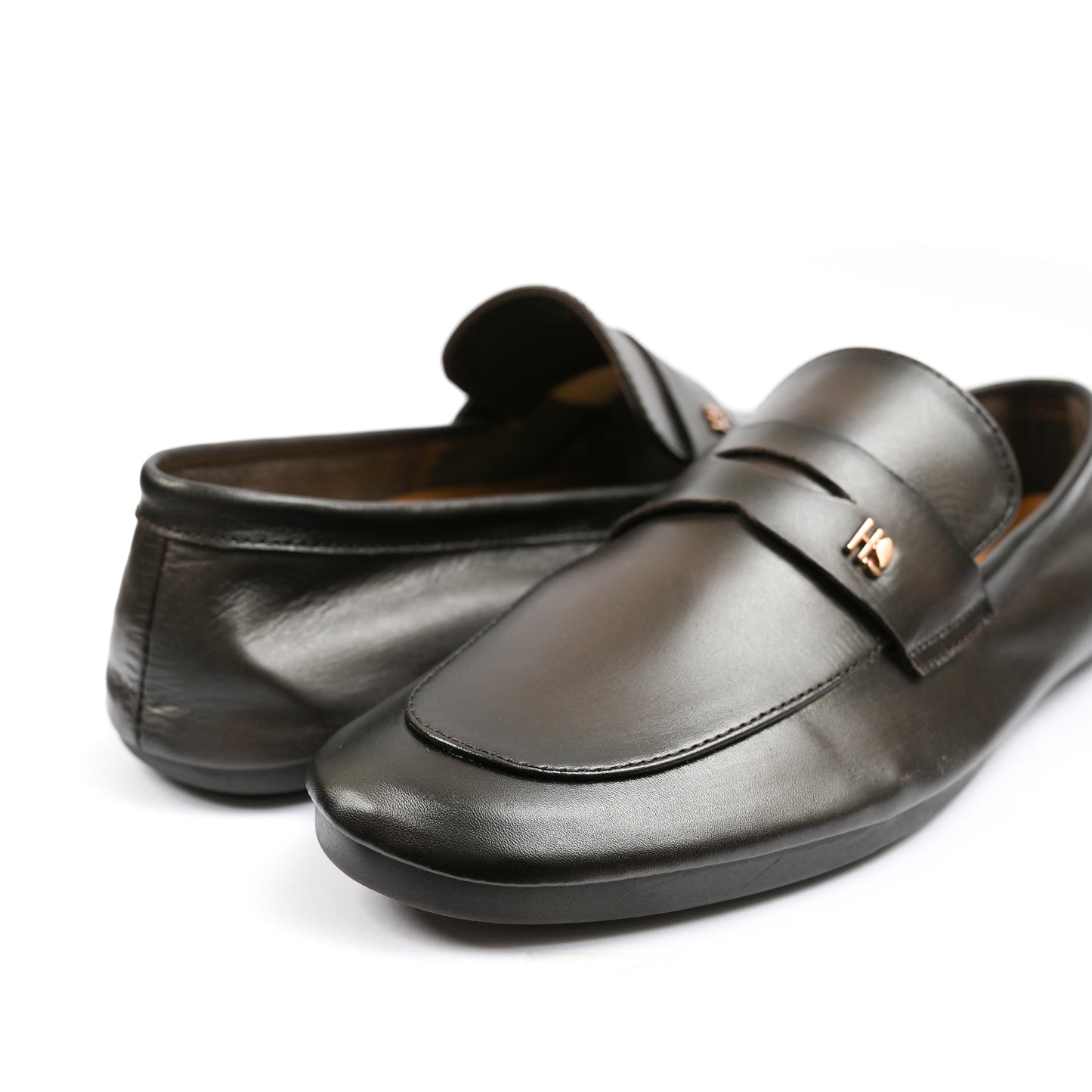 BROWN SOFT LEATHER LOAFERS