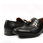 BLACK TASSEL LEATHER SHOES