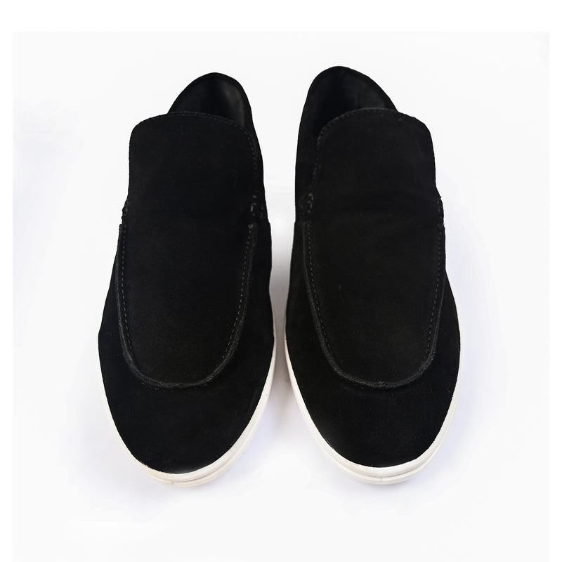 BLACK SUED OLD MONEY SHOES