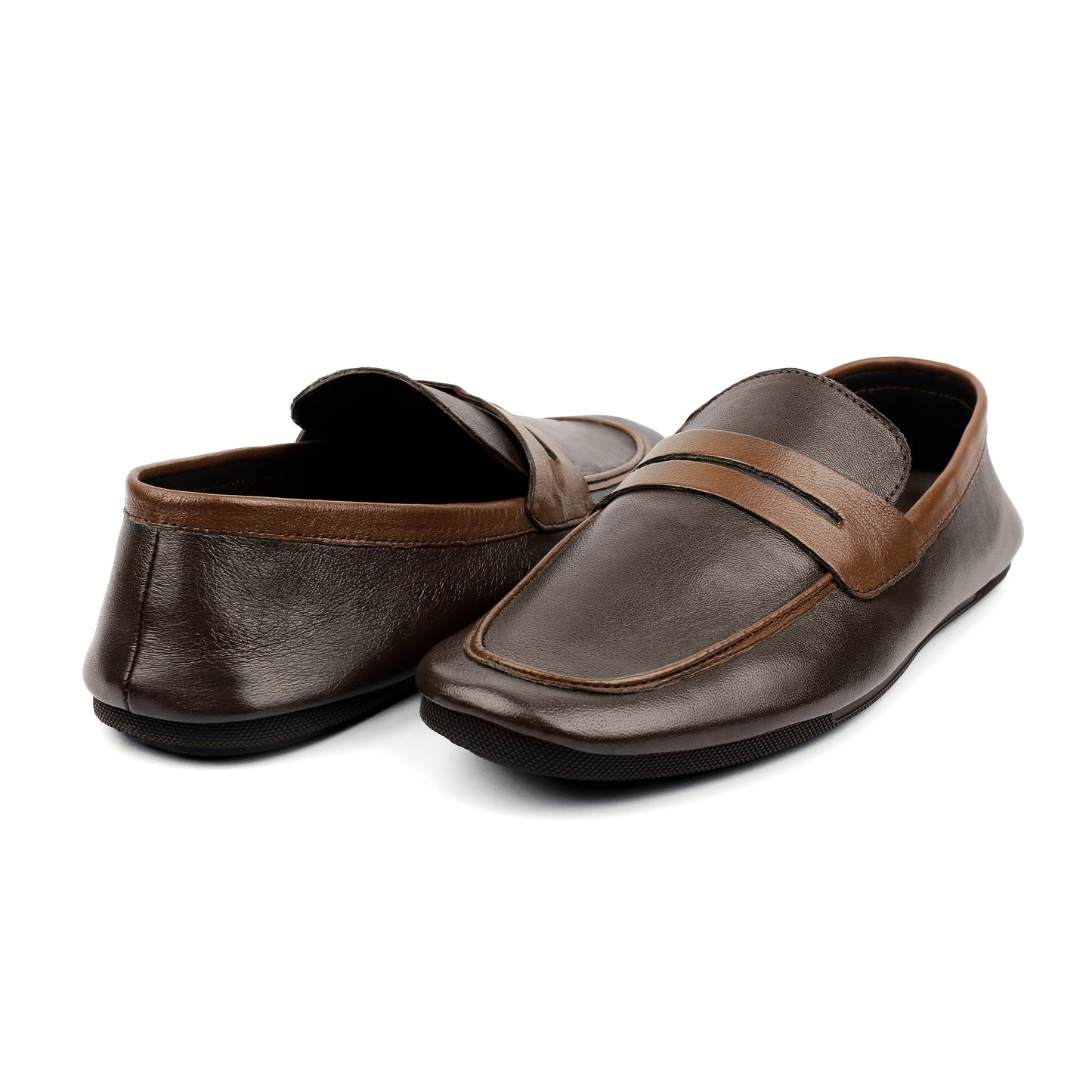 SHEEP LEATHER CONTRAST TIE SHOE