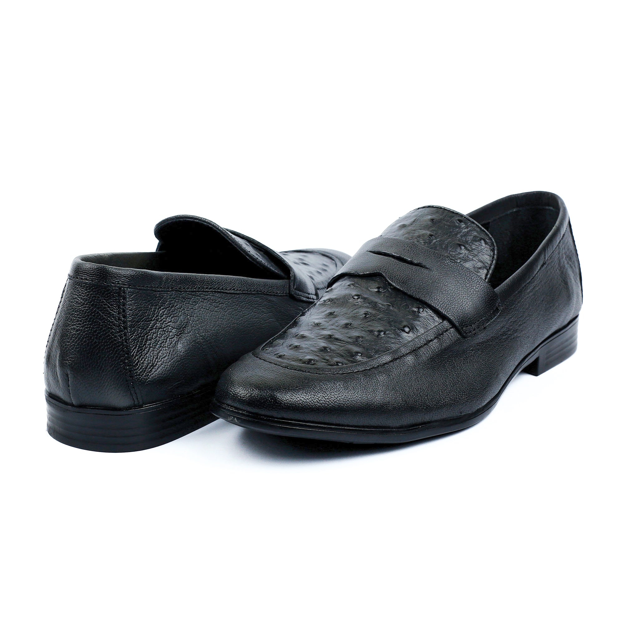 TWO TONE TEXTURED LEATHER SHOES