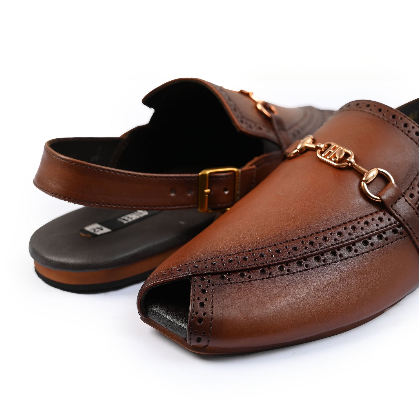 TWO TONW LEATHER SANDAL