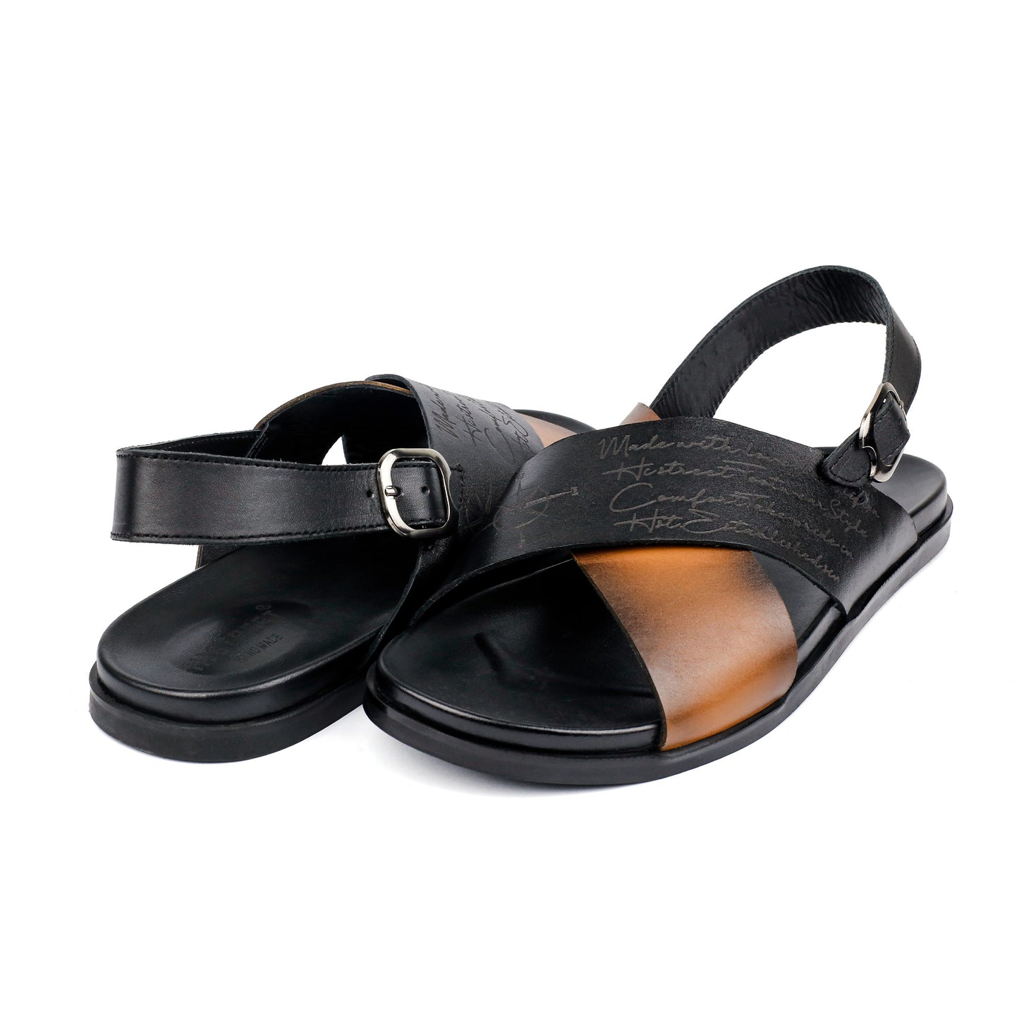 WRITING LEATHER EVA SANDAL