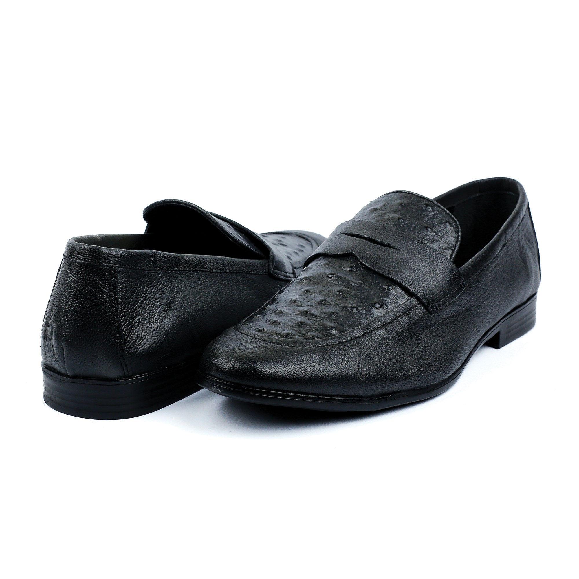 TWO TONE TEXTURED LEATHER SHOES