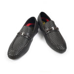 BROWN BRAIDED LEATHER SHOES