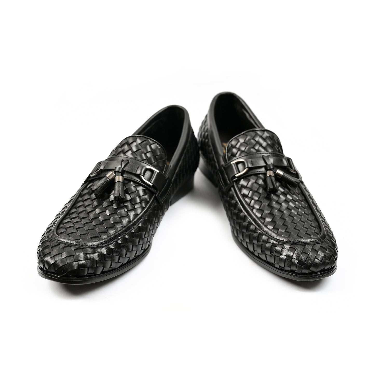 BLACK BRAIDED SHOES