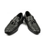 BLACK BRAIDED SHOES