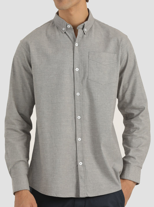 CHAMBREY COTTON GREY SHIRT