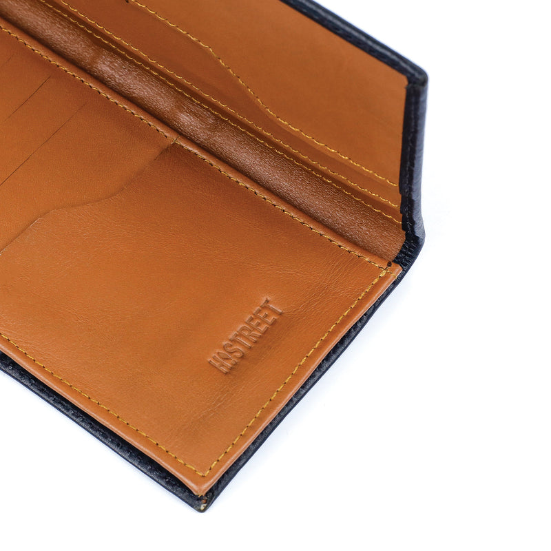 BLACK LEATHER LONG WALLET