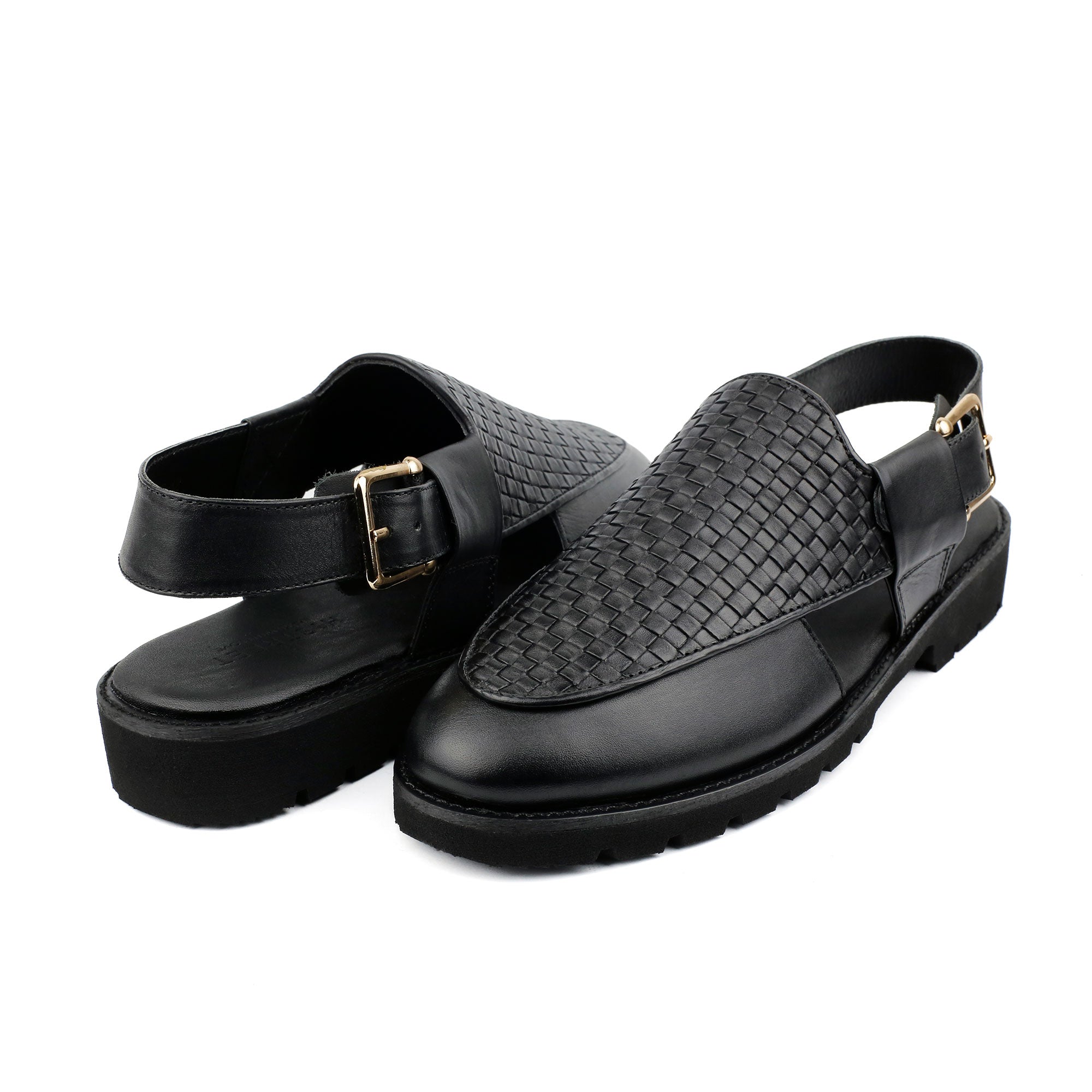 BRAIDED LEATHER COMFORT SANDAL