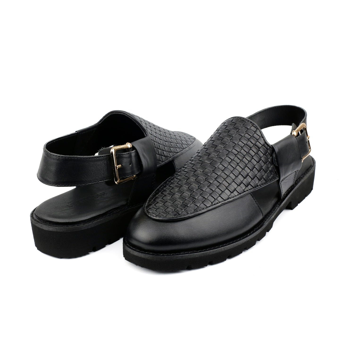 BRAIDED LEATHER COMFORT SANDAL