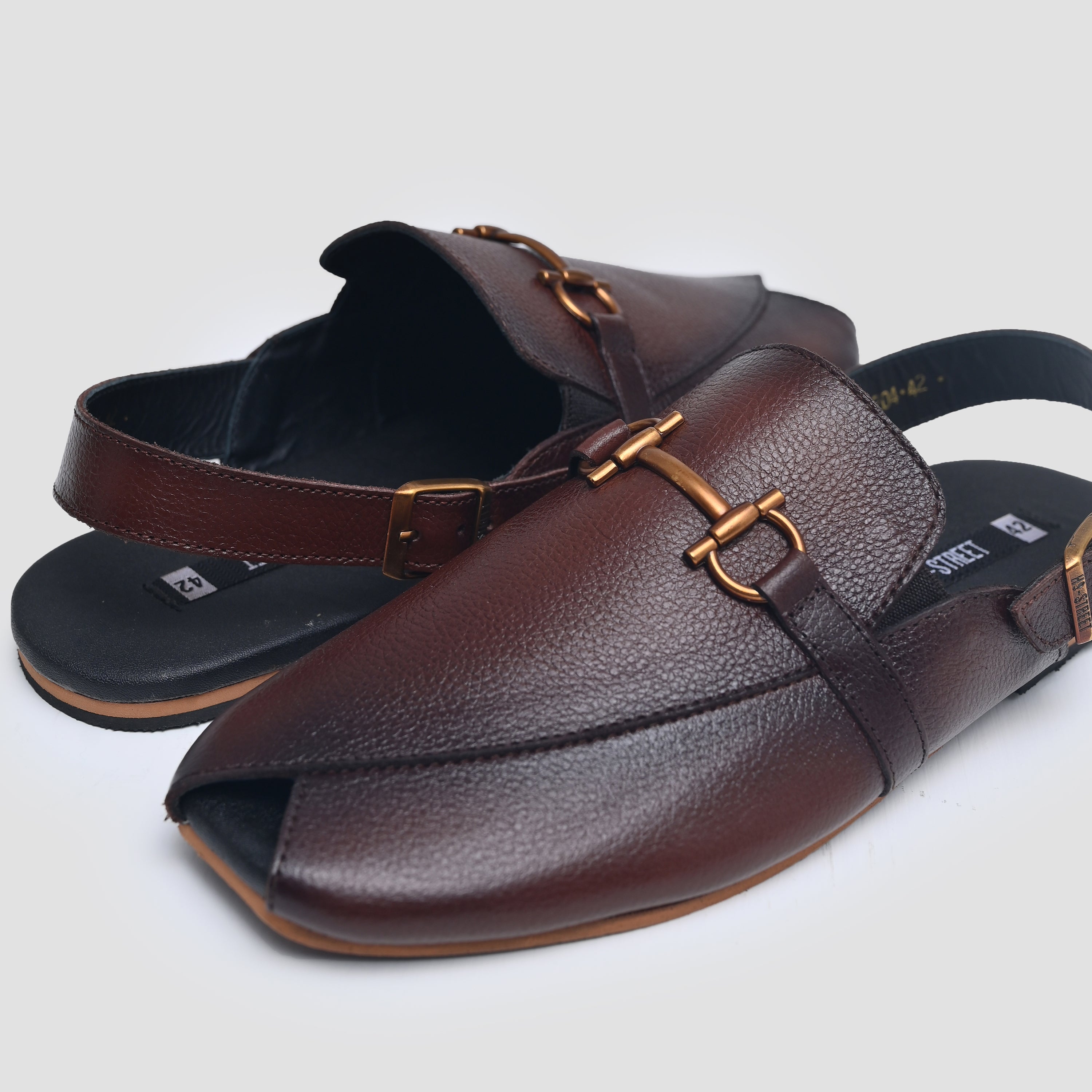 CLASSIC BROWN MILT LEATHER SANDAL