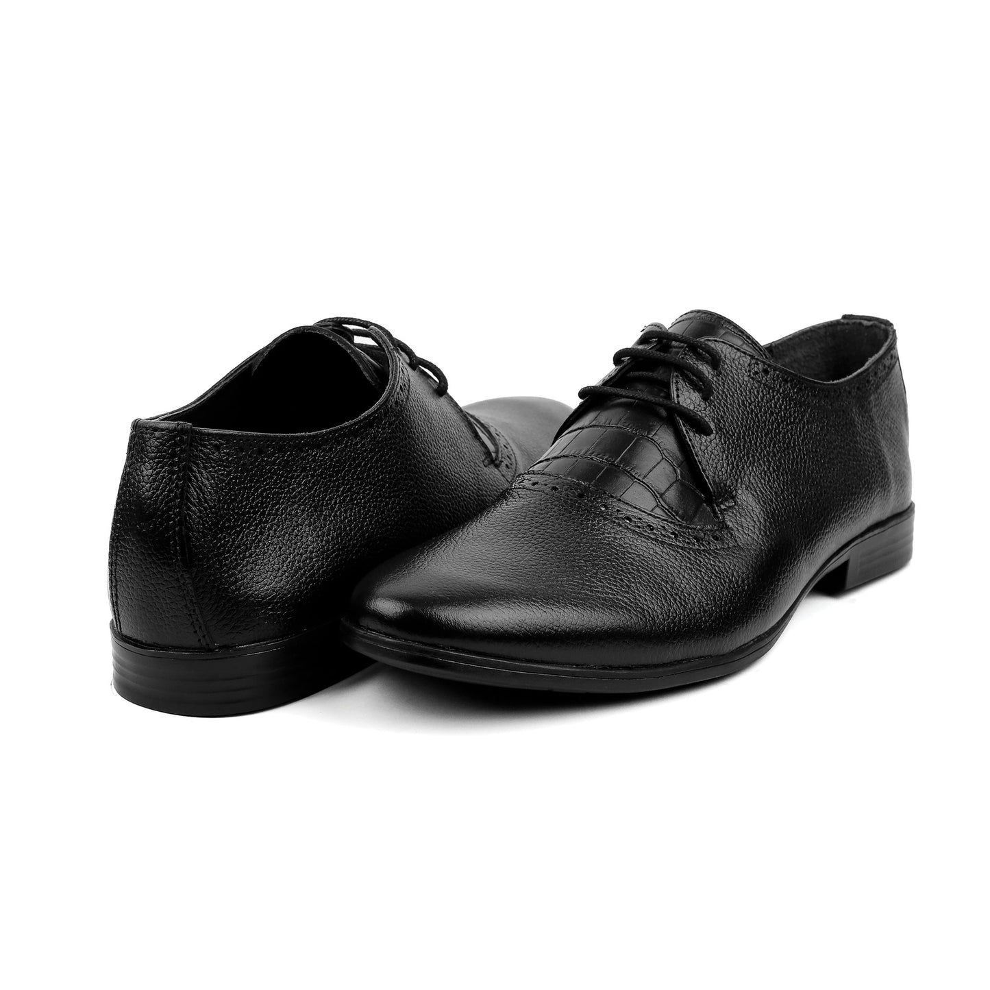 MILLED LEATHER LACEUP SHOES