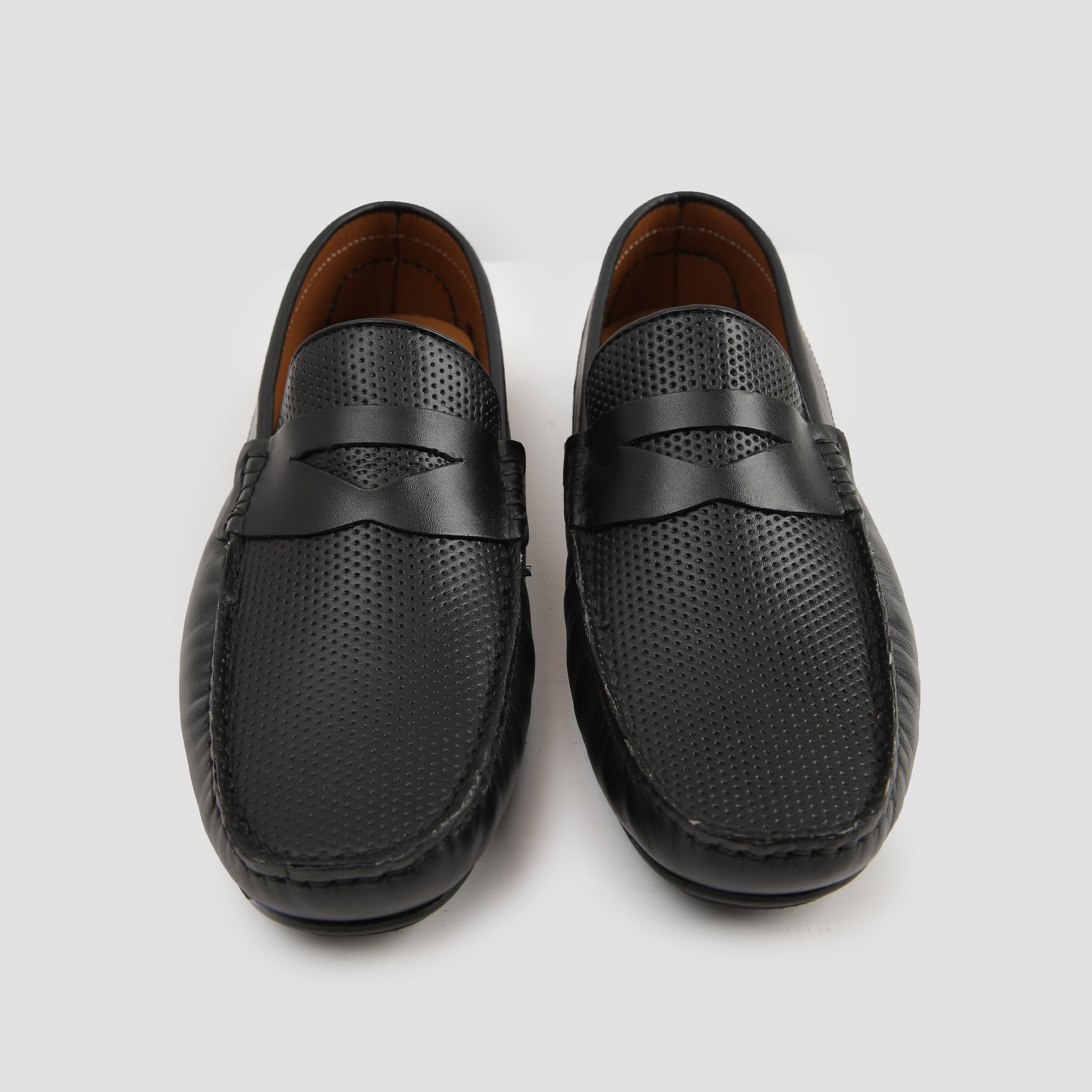 BLACK MILT LEATHER MOCCASIN