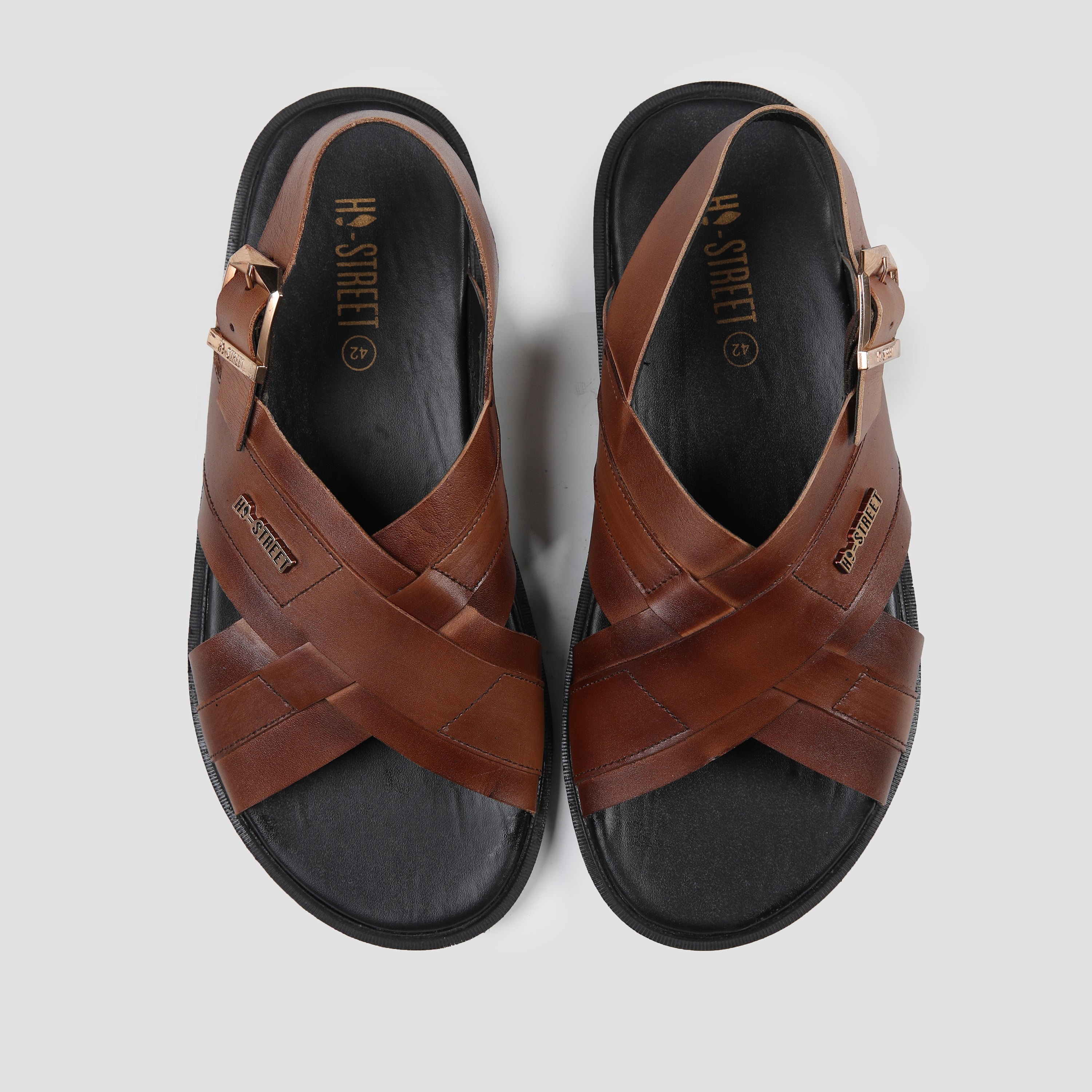 BROWN MULTI STRIPE SANDAL