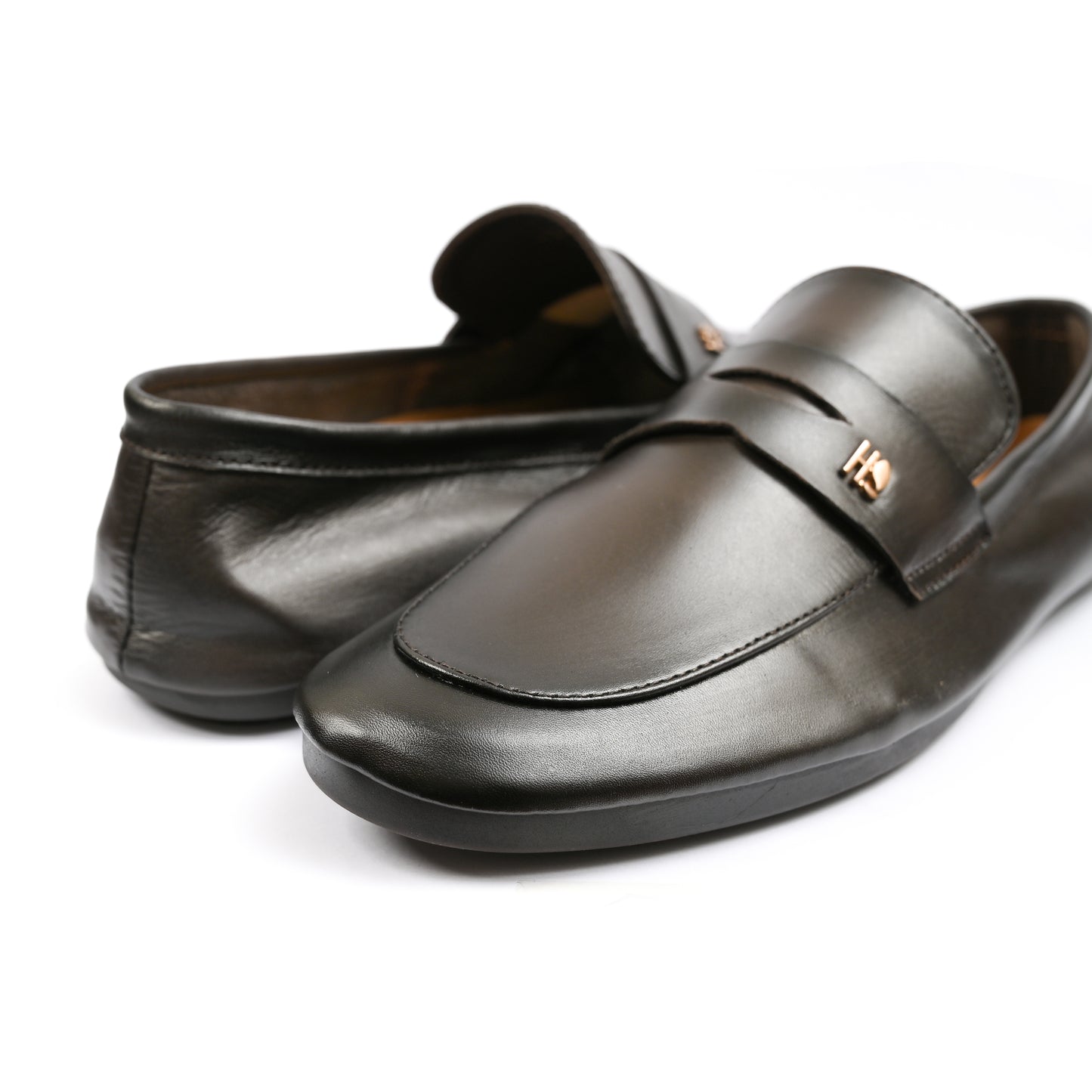 BROWN SOFT LEATHER LOAFERS