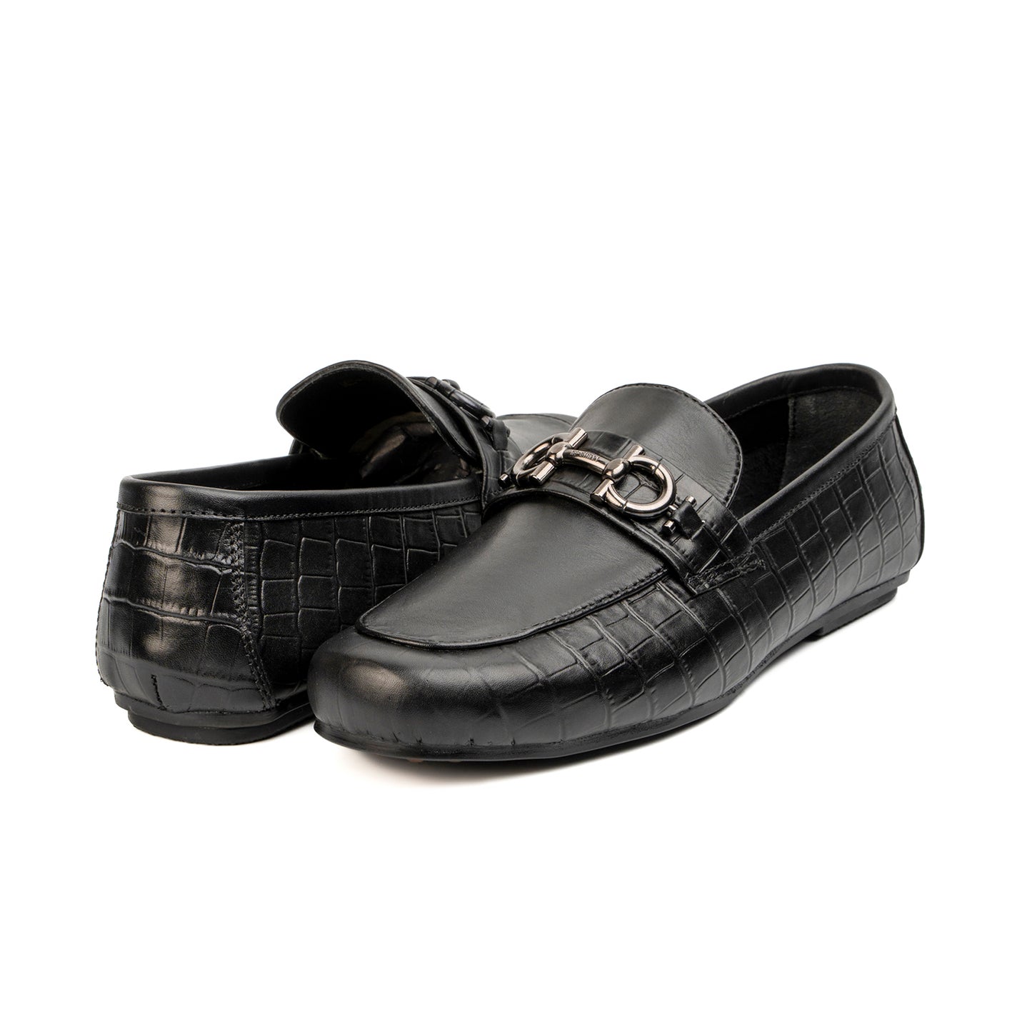 MULTI LEATHER BUCKLE MOCCASIN