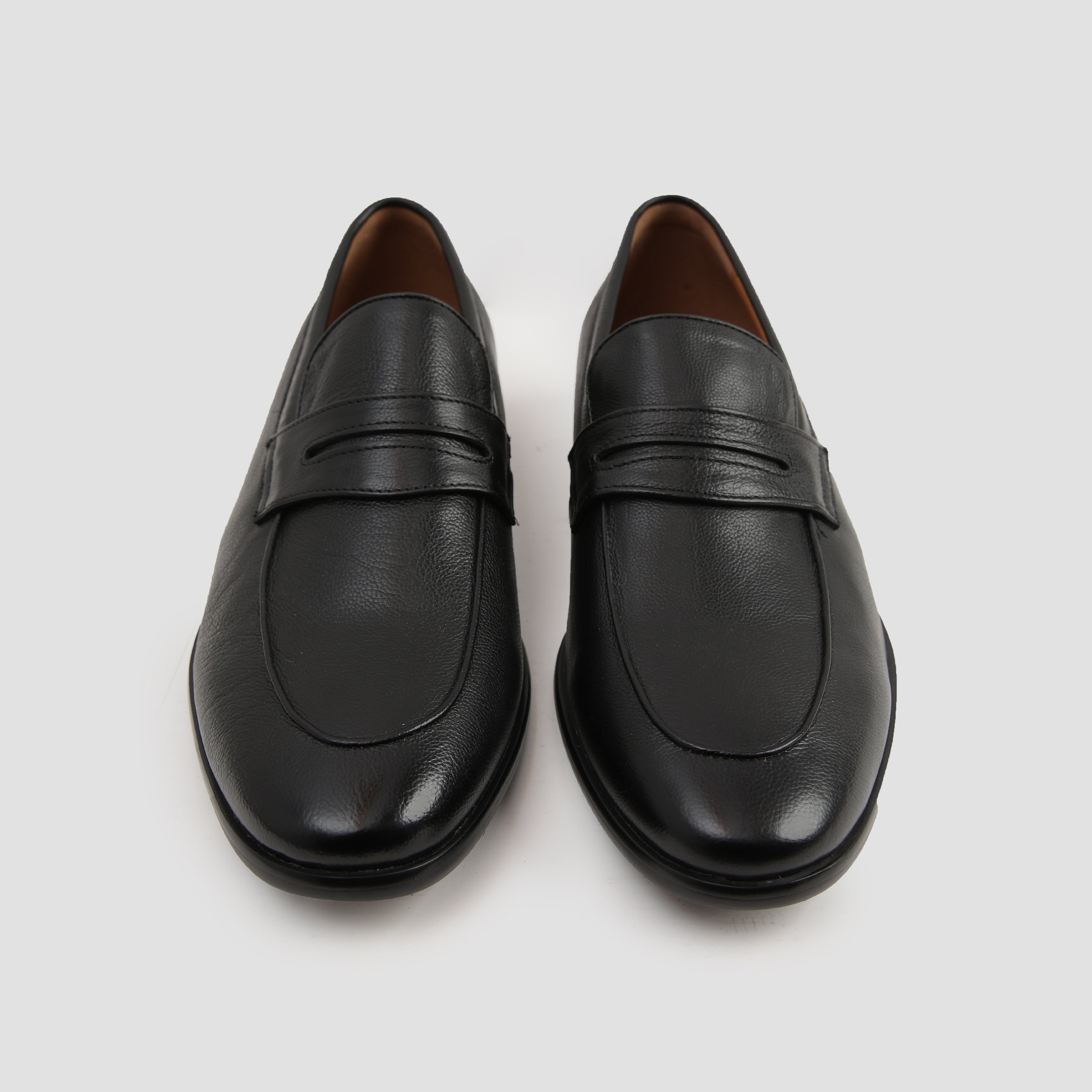 BLACK MILT LEATHER LOAFER