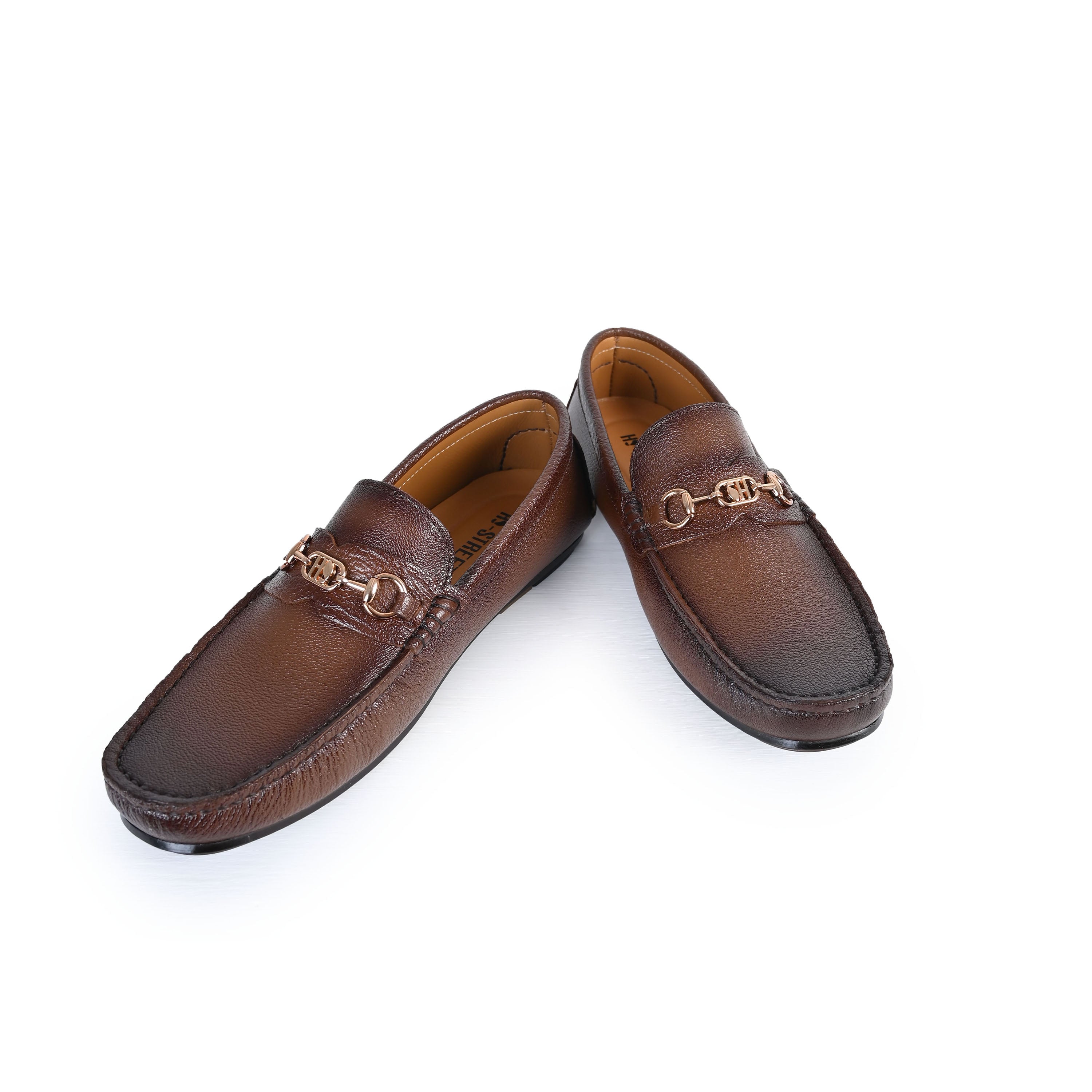 BROWN PEBBLE LEATHER MOCCASIN