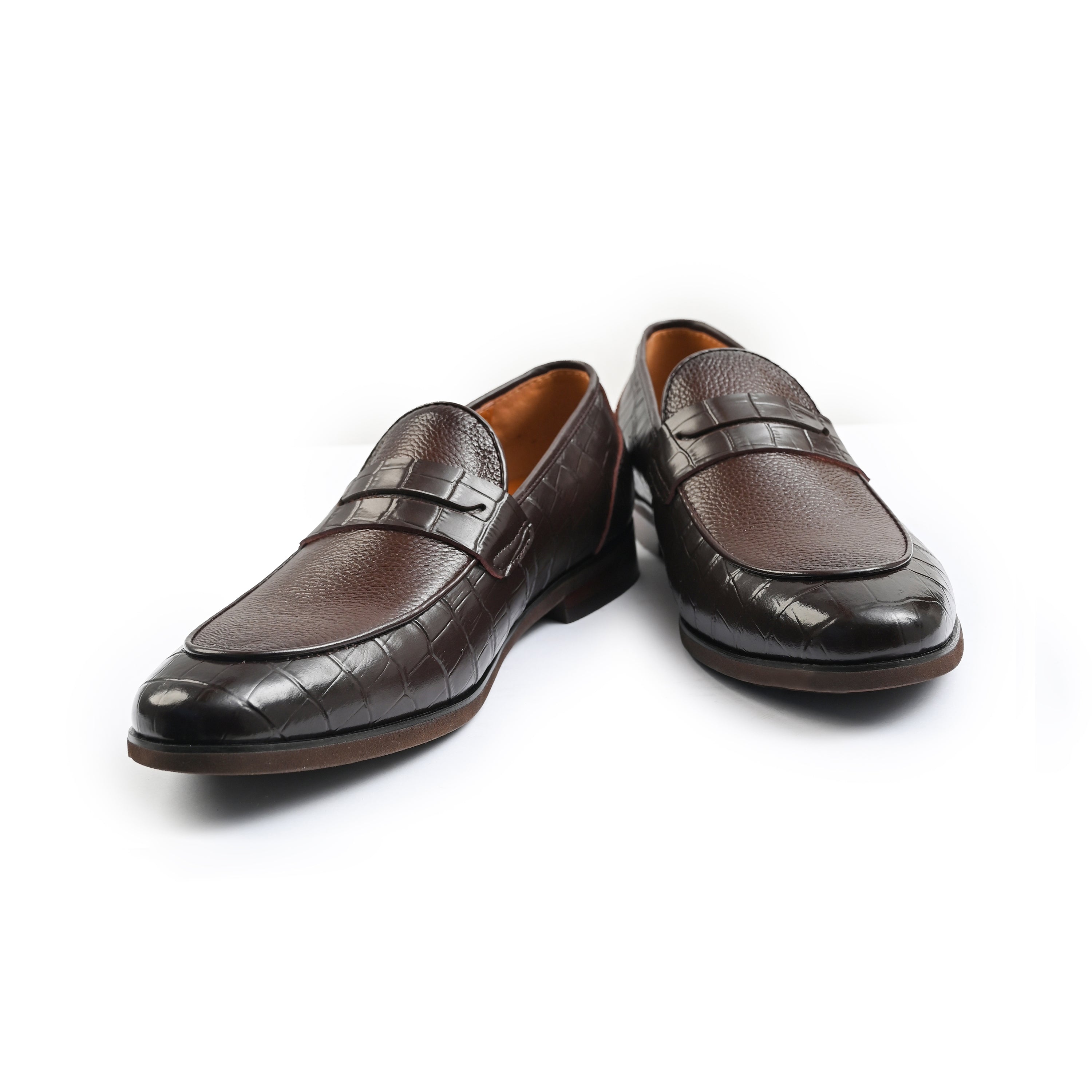 BROWN SPLIT LEATHER SHOES