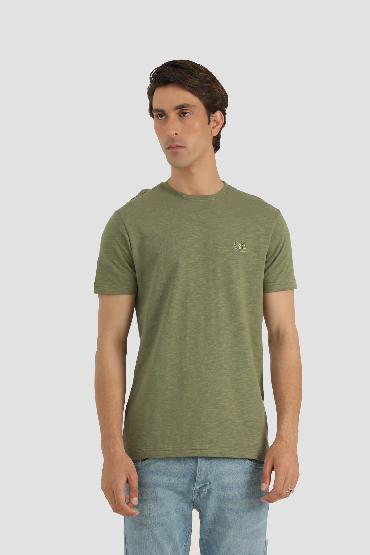 ROUND NECK SLUB T-SHIRT