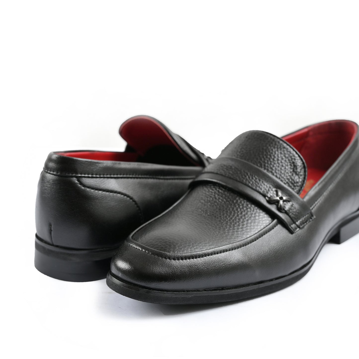 BLACK MILT TEXTURED SHOES