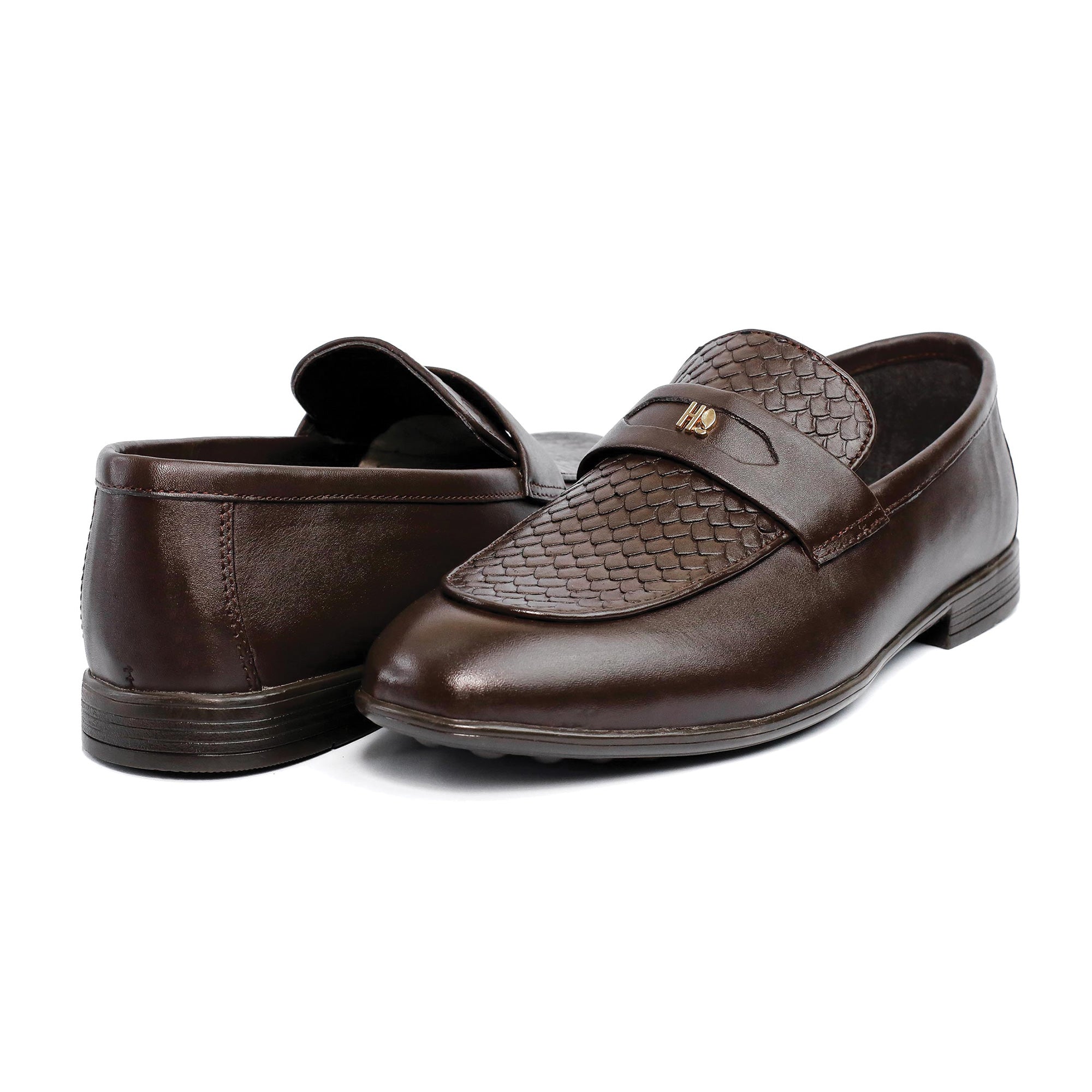 BROWN SPLIT LEATHER SHOES