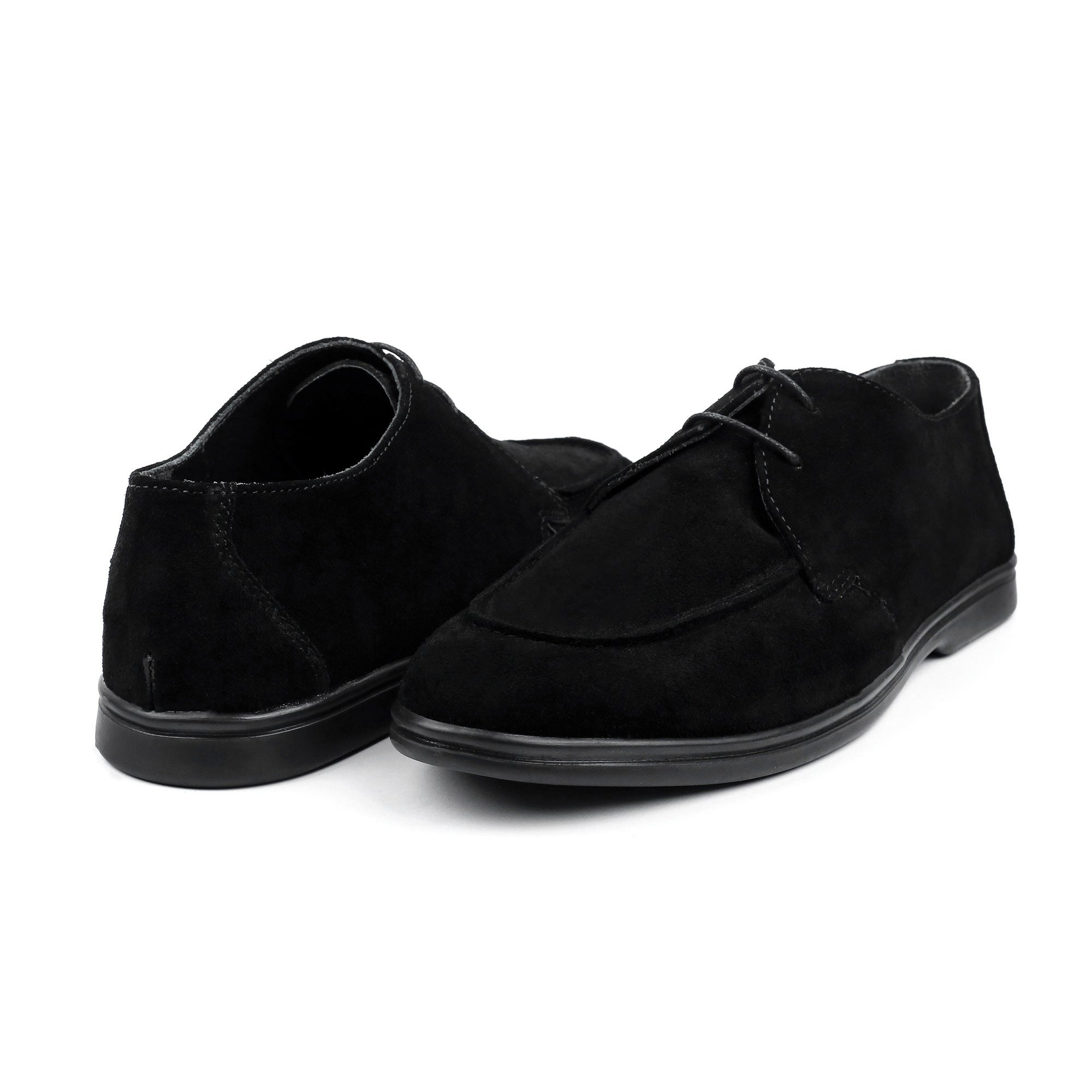 BLACK SUEDE LACE UP SHOES