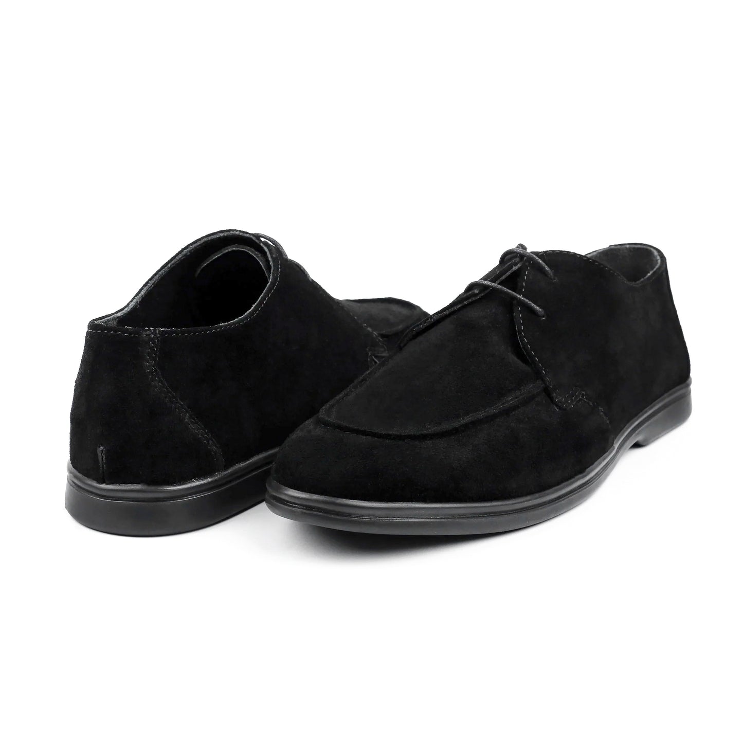 BLACK SUEDE LACE UP SHOES