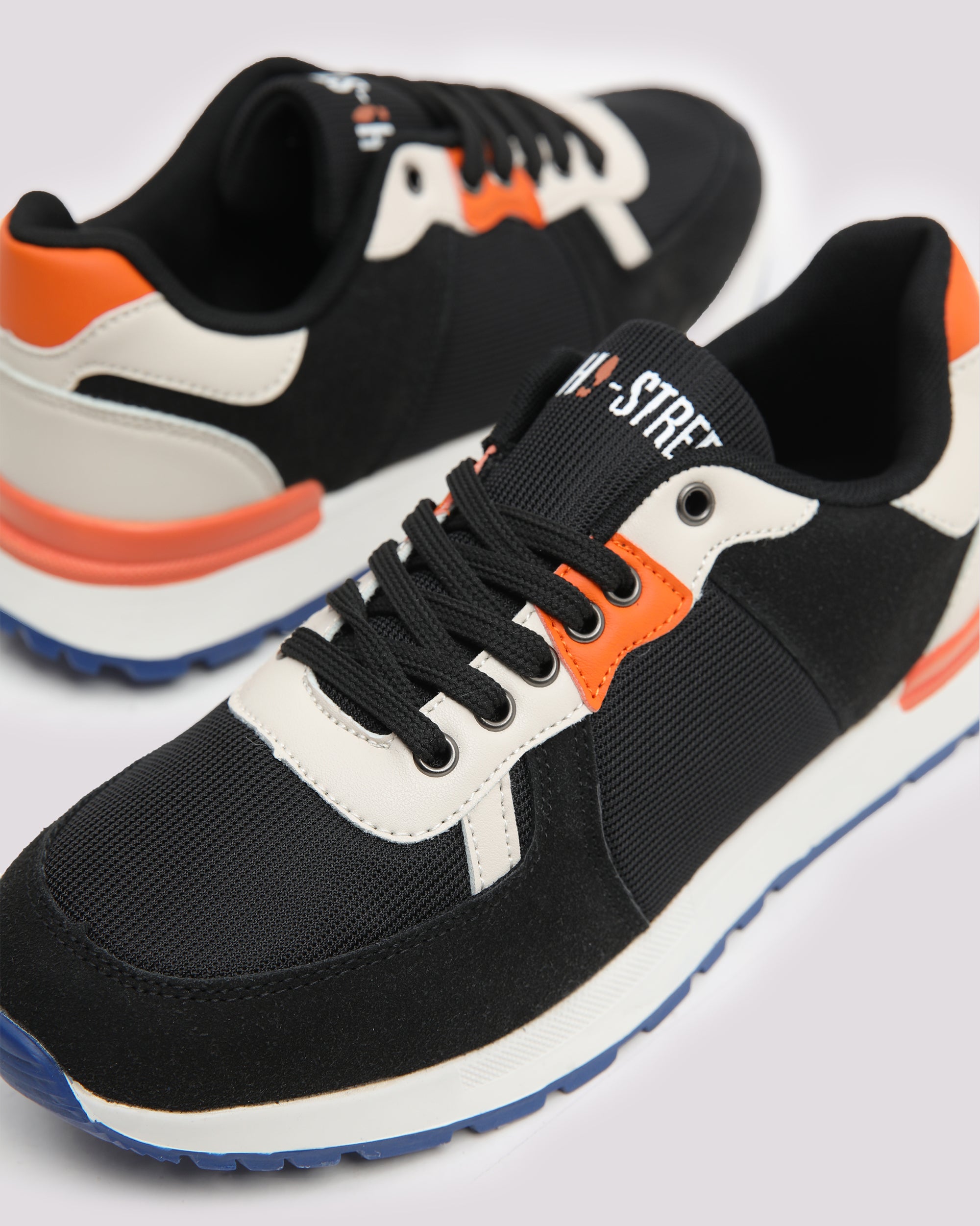 Multi Color Retro Trainer-Black