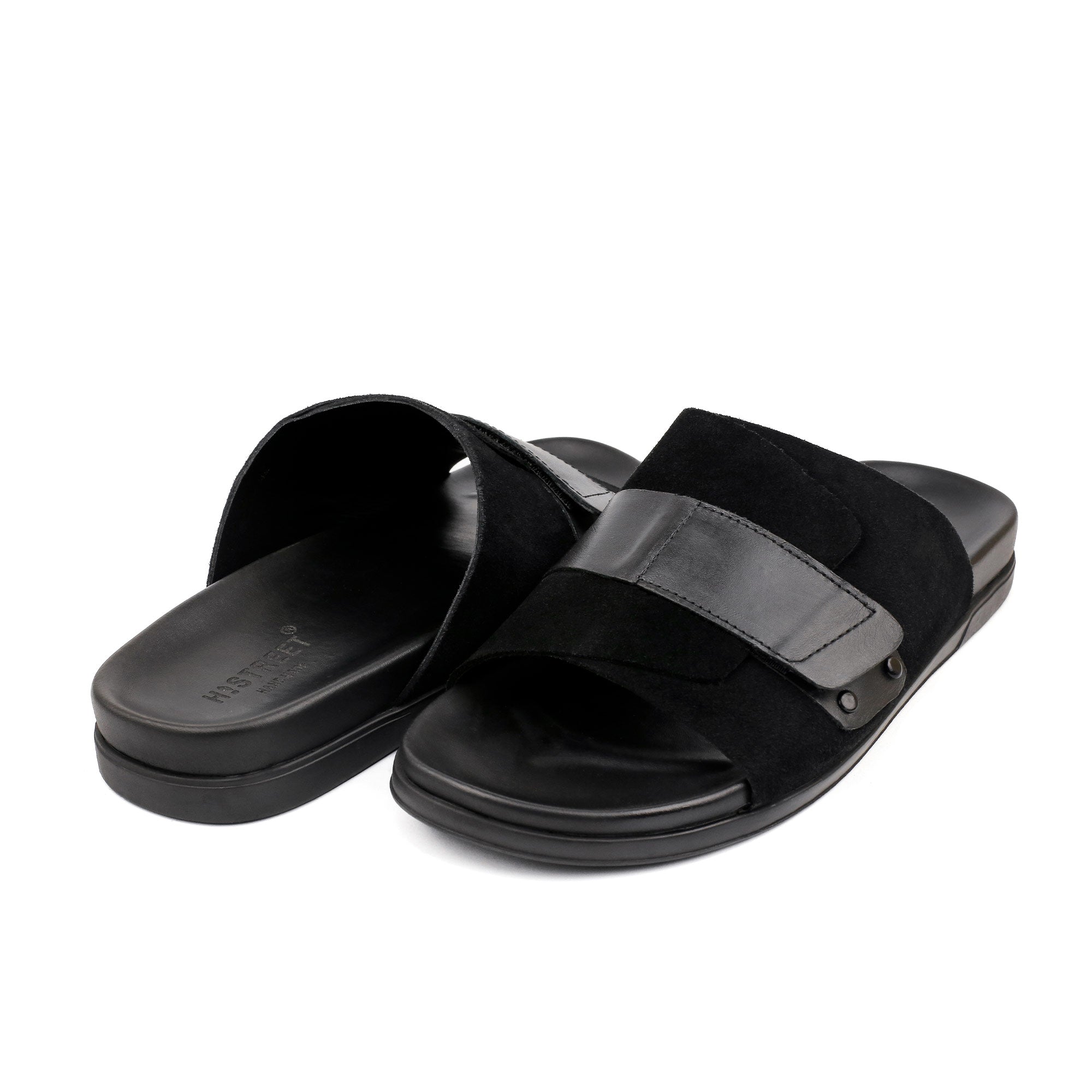 BLACK SUEDE COMFORT SLIPPER