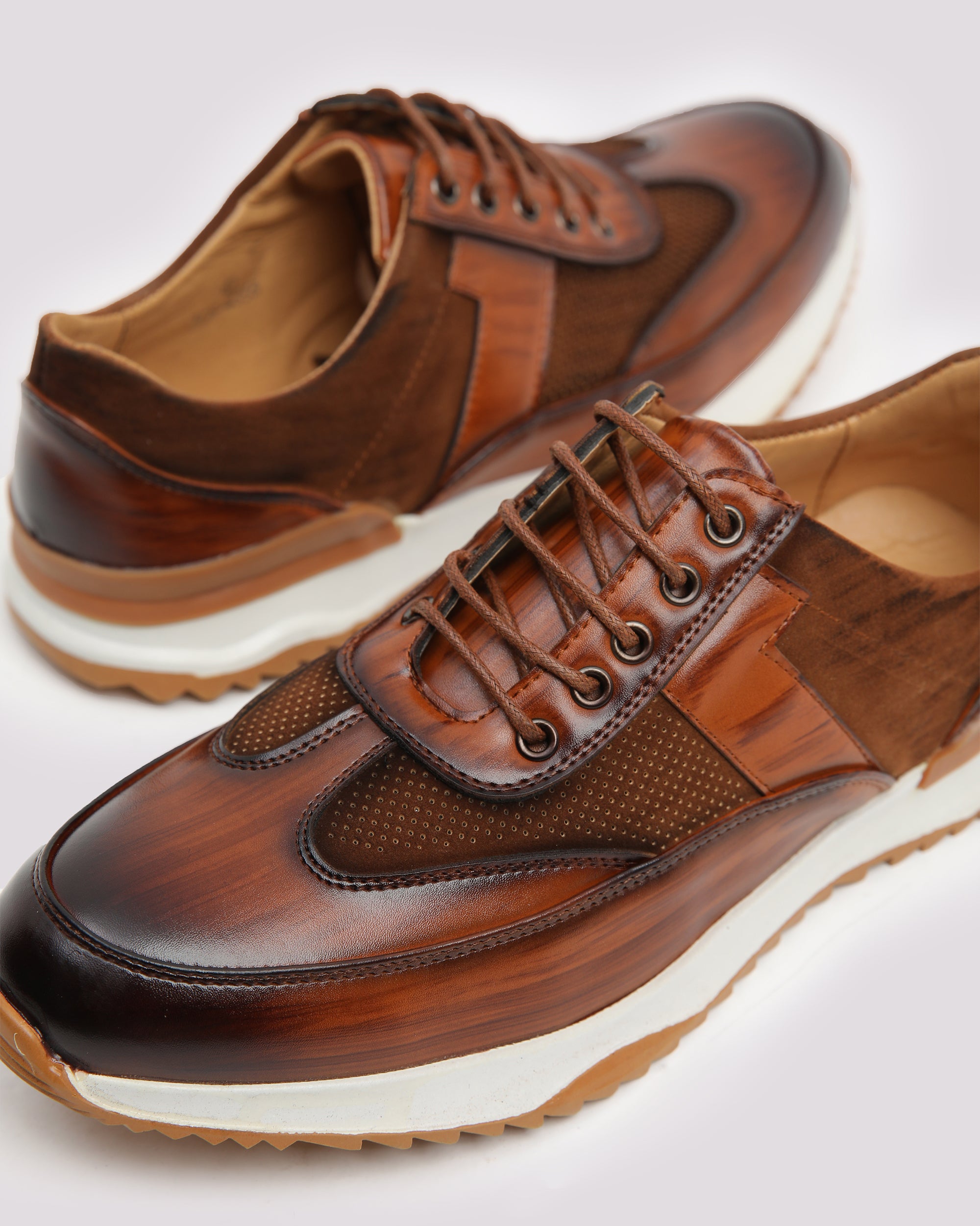 Brown Brush Up Retro Sneaker