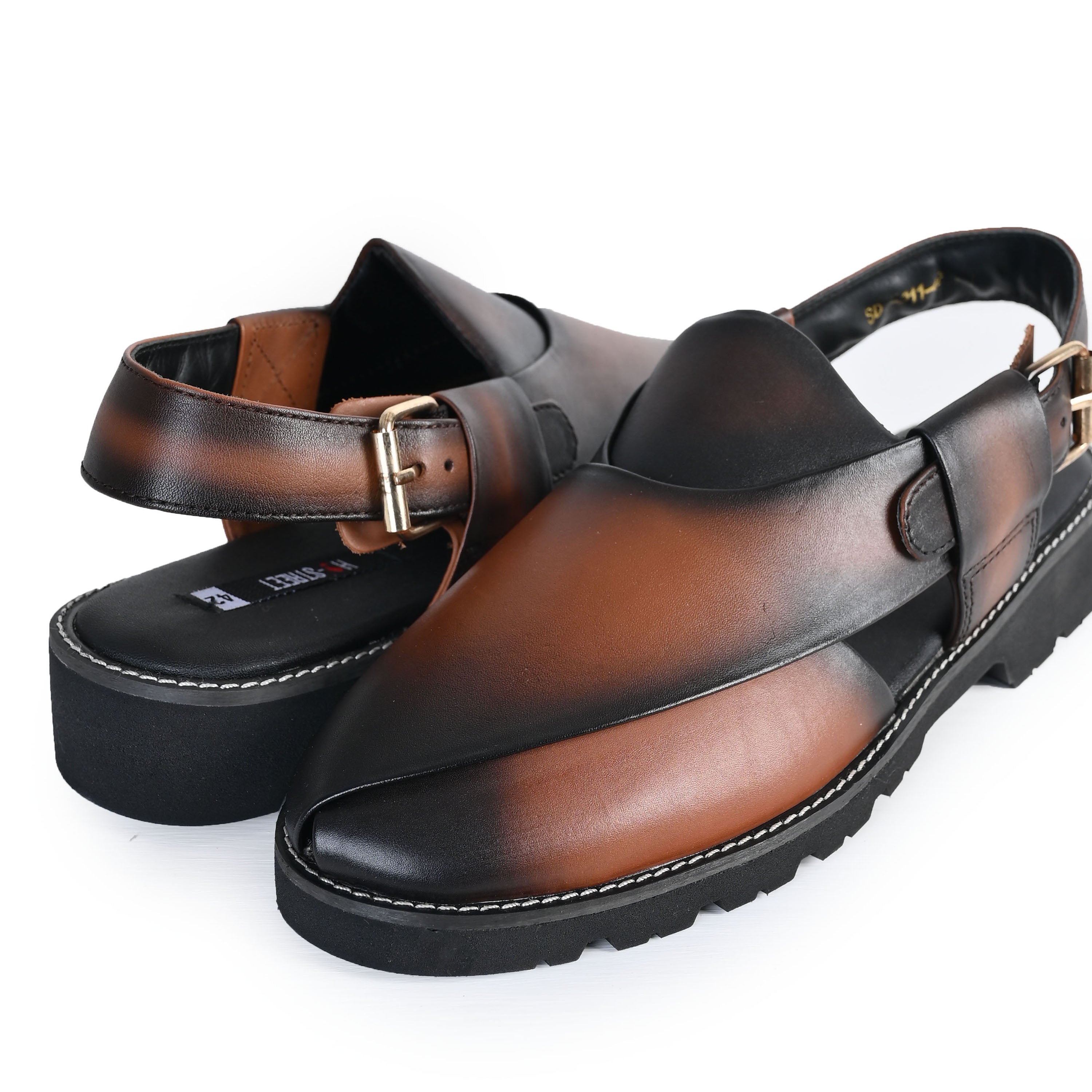 TWO TUNE LEATHER SANDAL