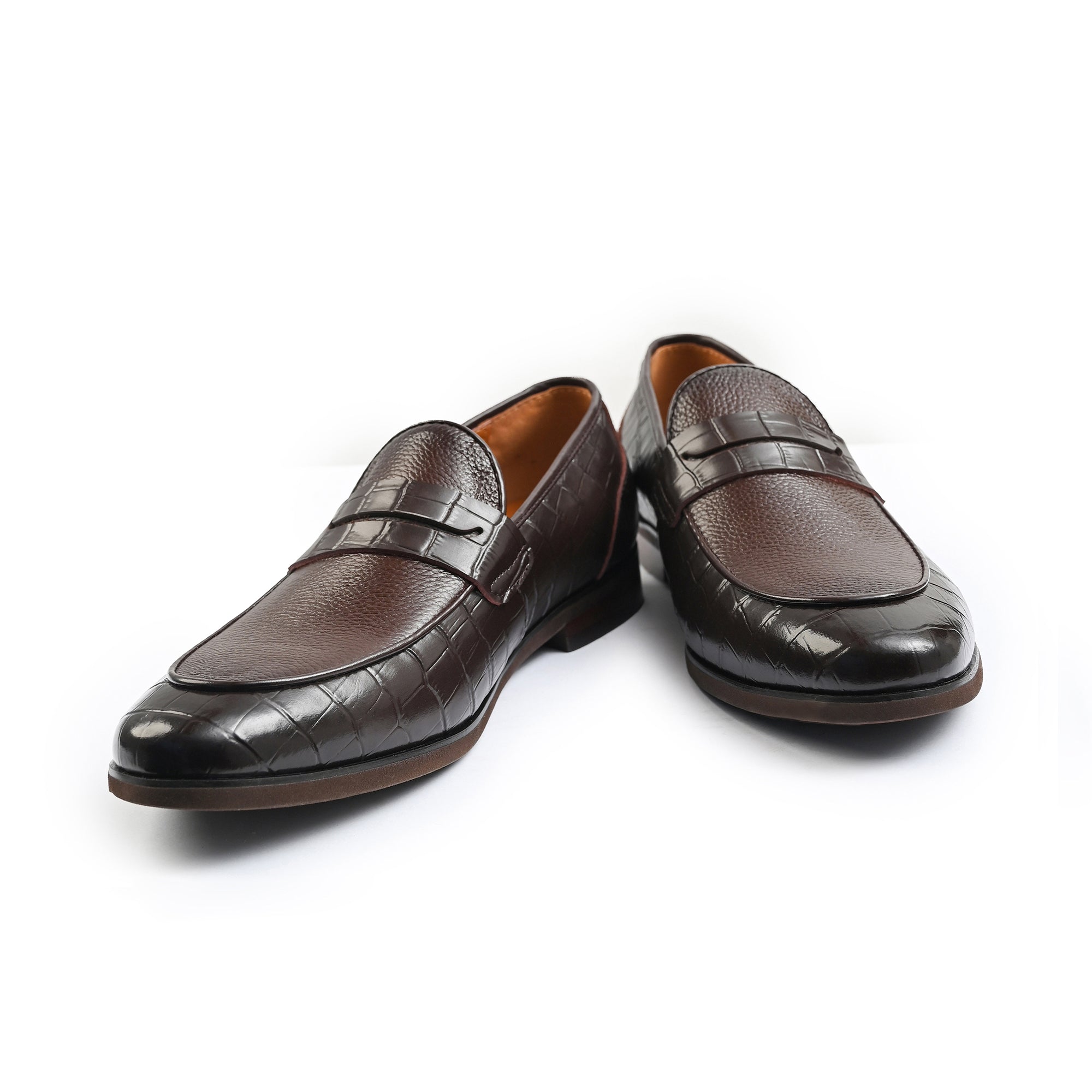 BROWN SPLIT LEATHER SHOES