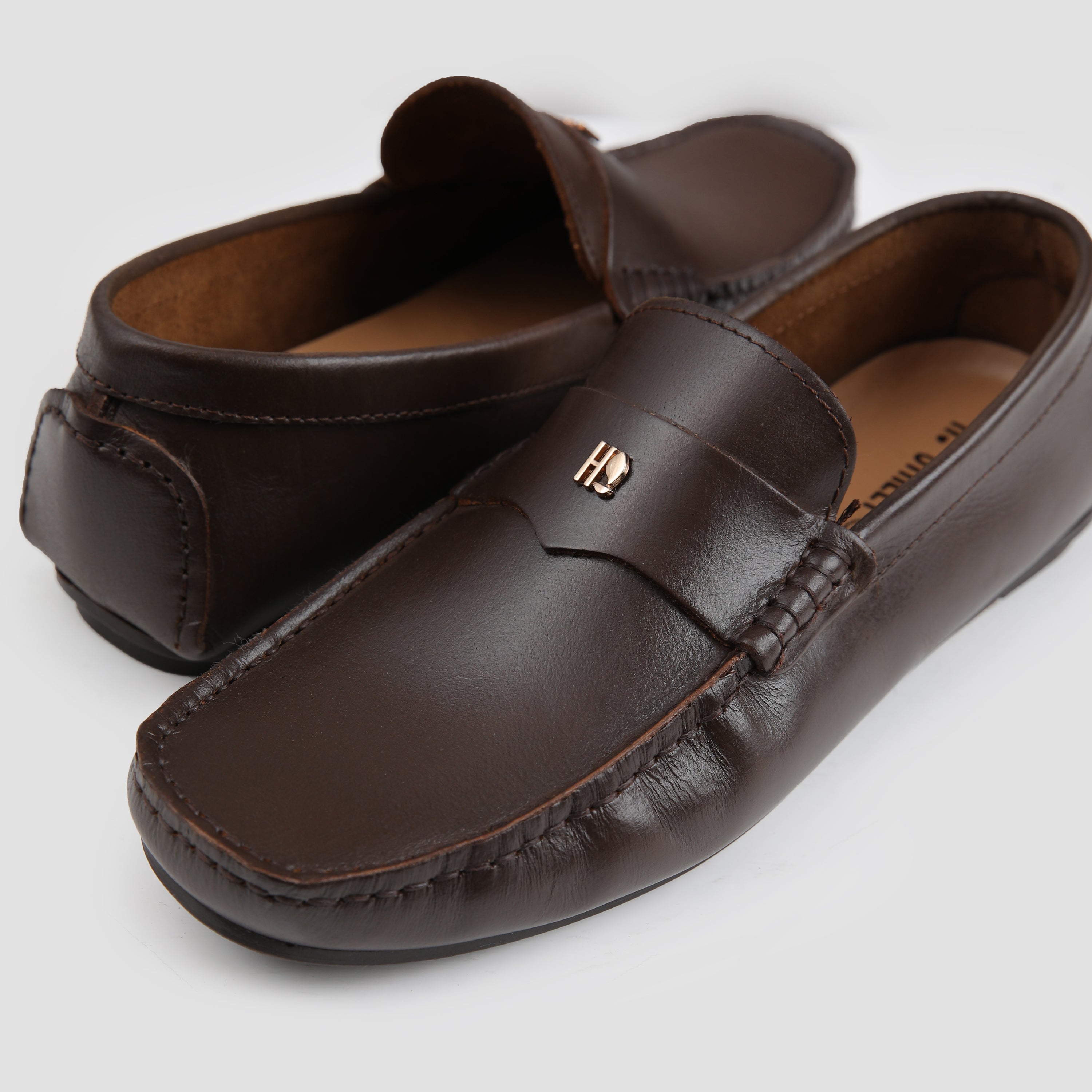 BROWN LEATHER SNAFLE LOAFER