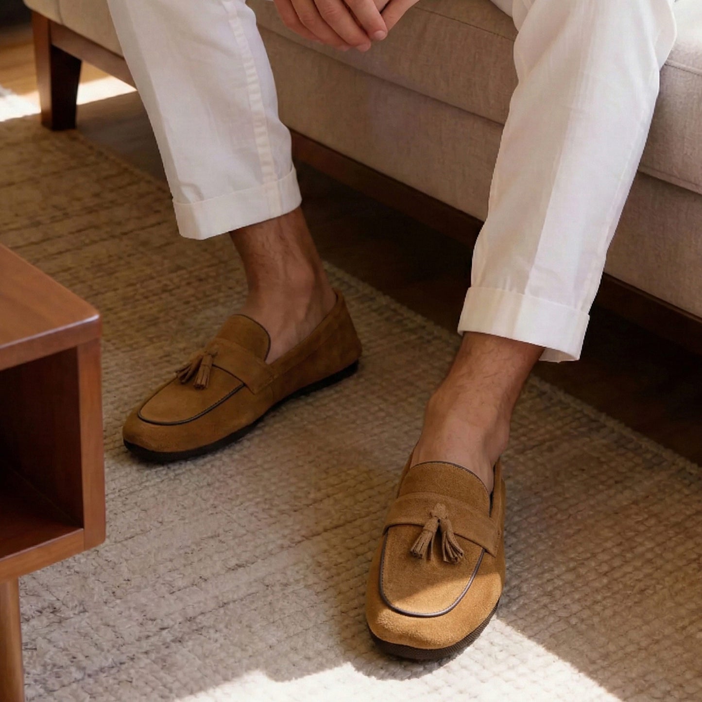 SUEDE LEATHER FLEXIBLE SHOES