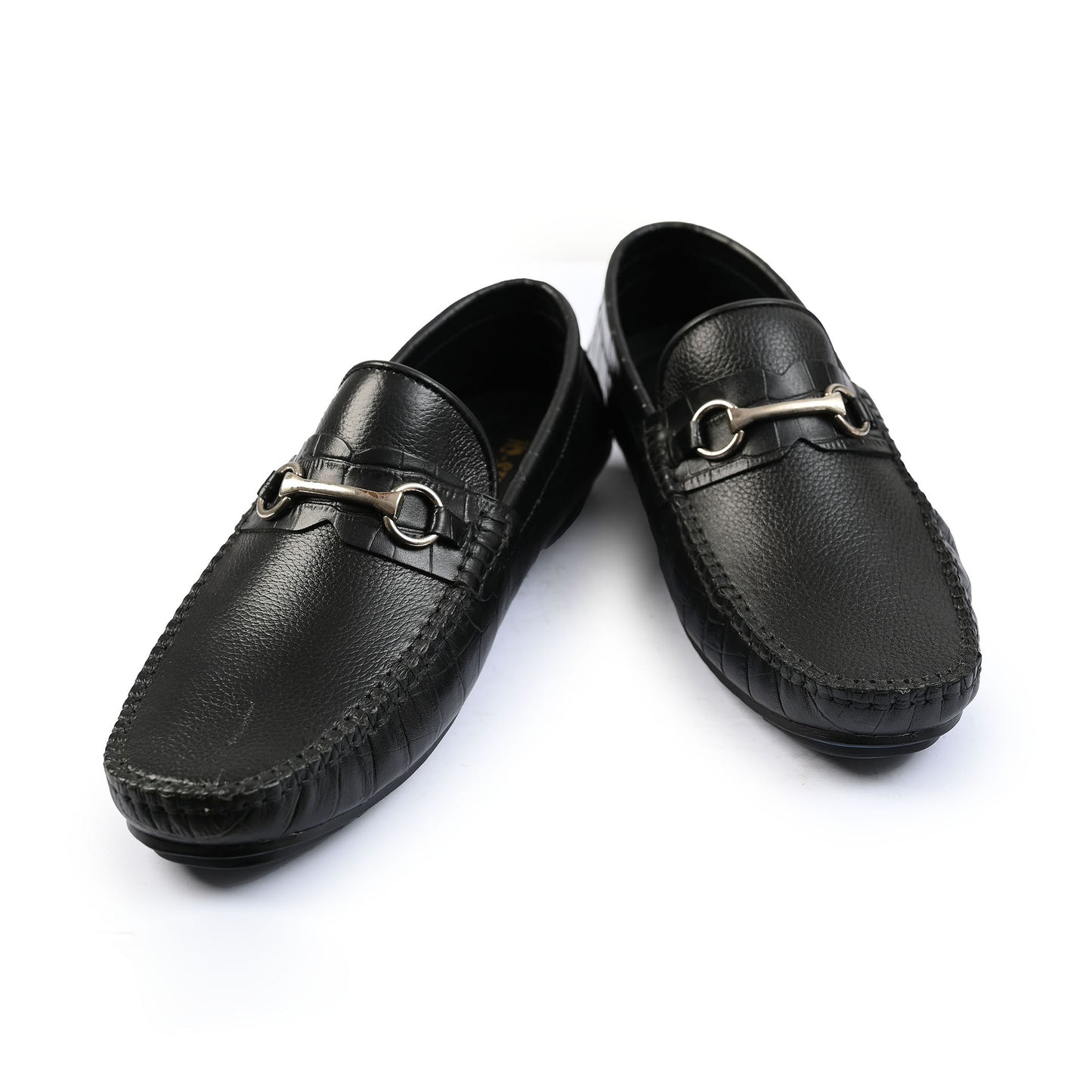 BLACK LEATHER MOCCASIN