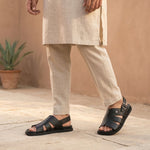 MILLED LEATHER SOFT SANDAL